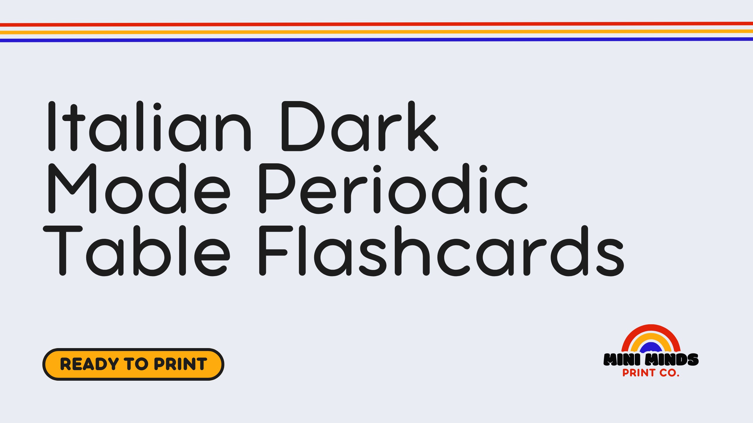 Italian Dark Mode Periodic Table Flashcards