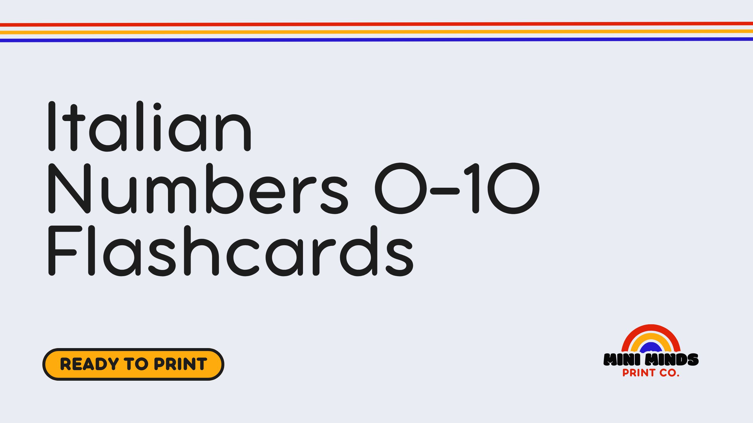 Italian Numbers 0-10 Flashcards