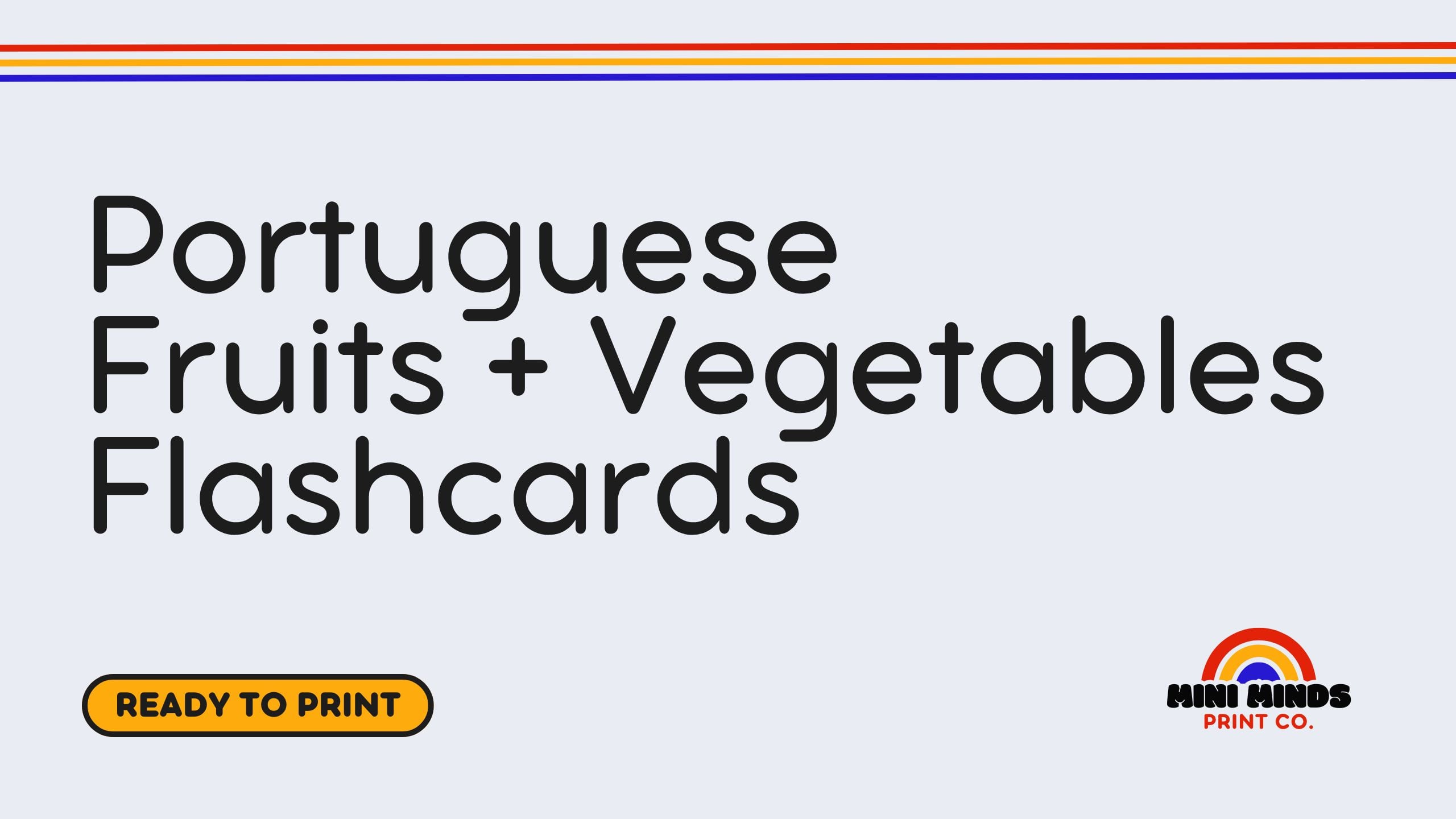 Portuguese Fruits + Vegetables Flashcards
