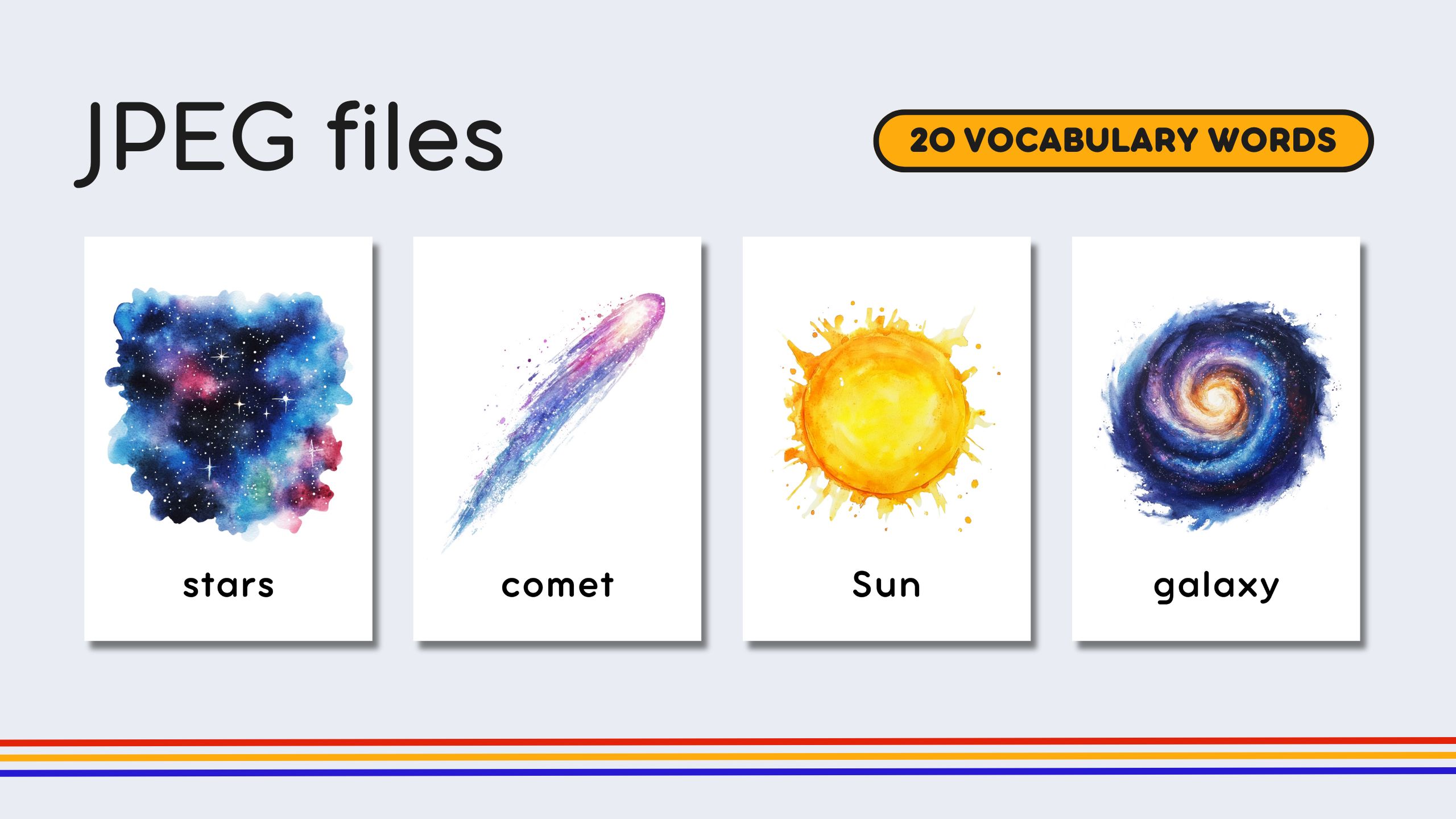 English Solar System Flashcards