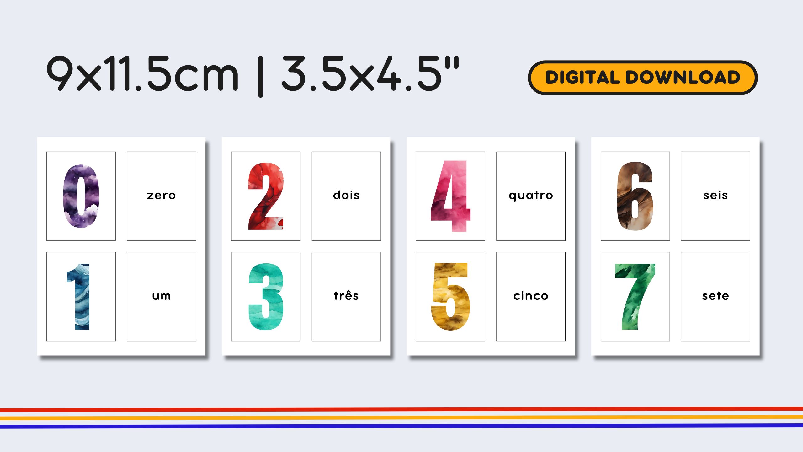 Portuguese Numbers 0-10 Flashcards