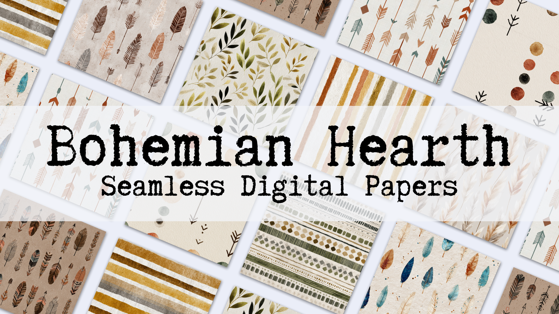 BOHEMIAN HEARTH Seamless Digital Papers