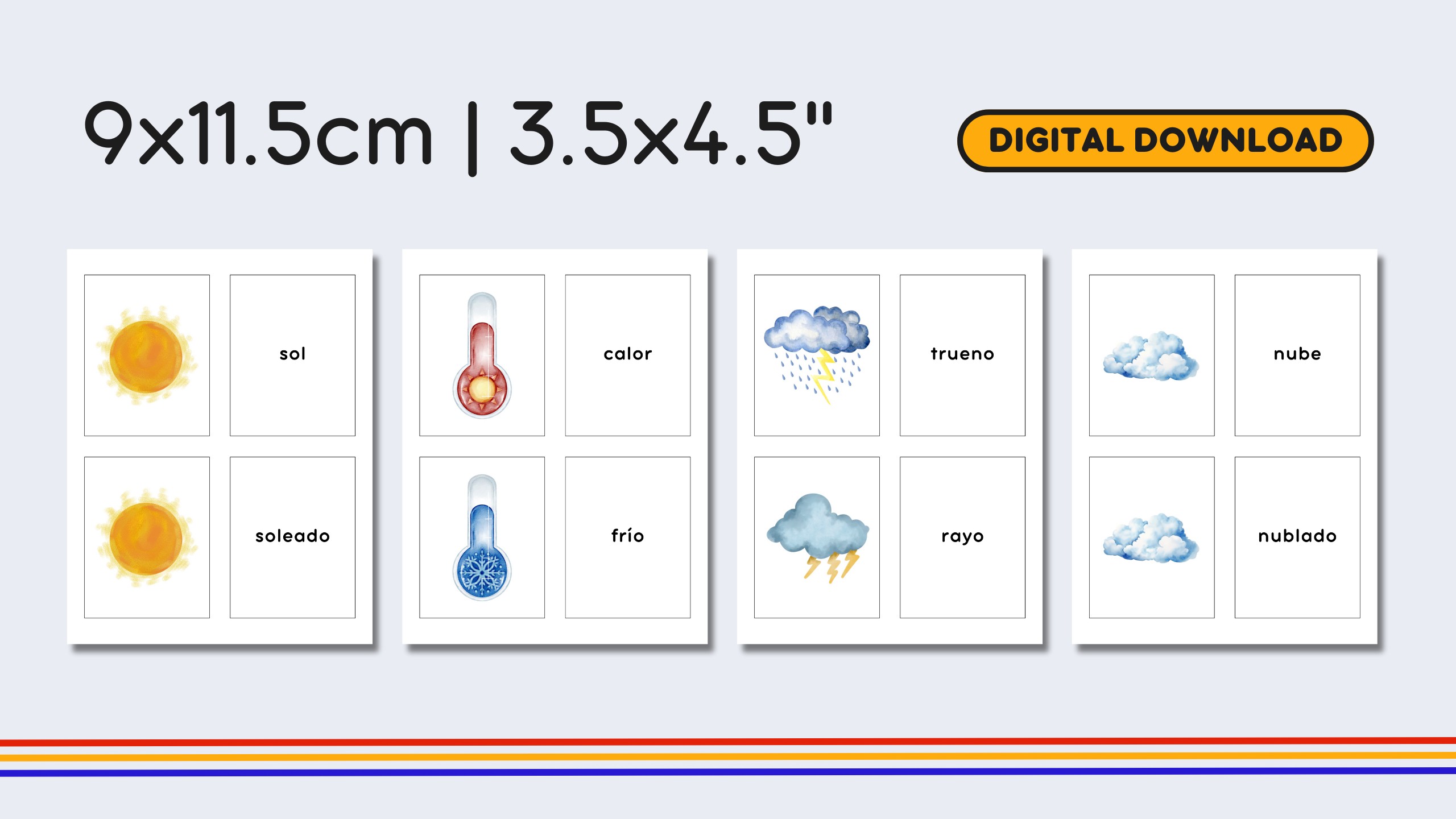 Spanish Weather Flashcards