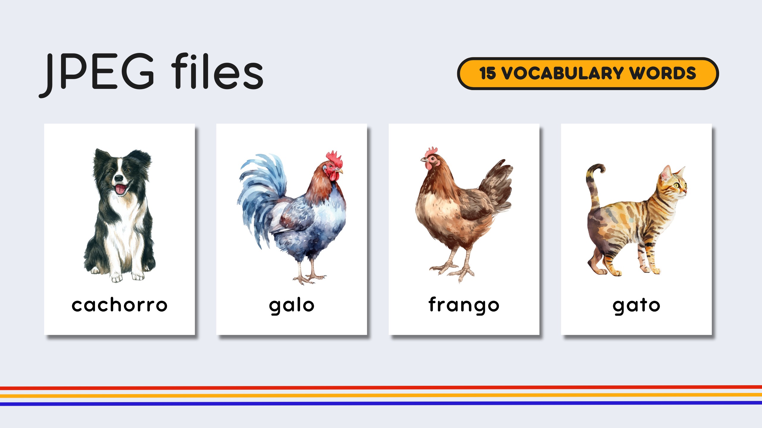 Portuguese Farm Animals Flashcards
