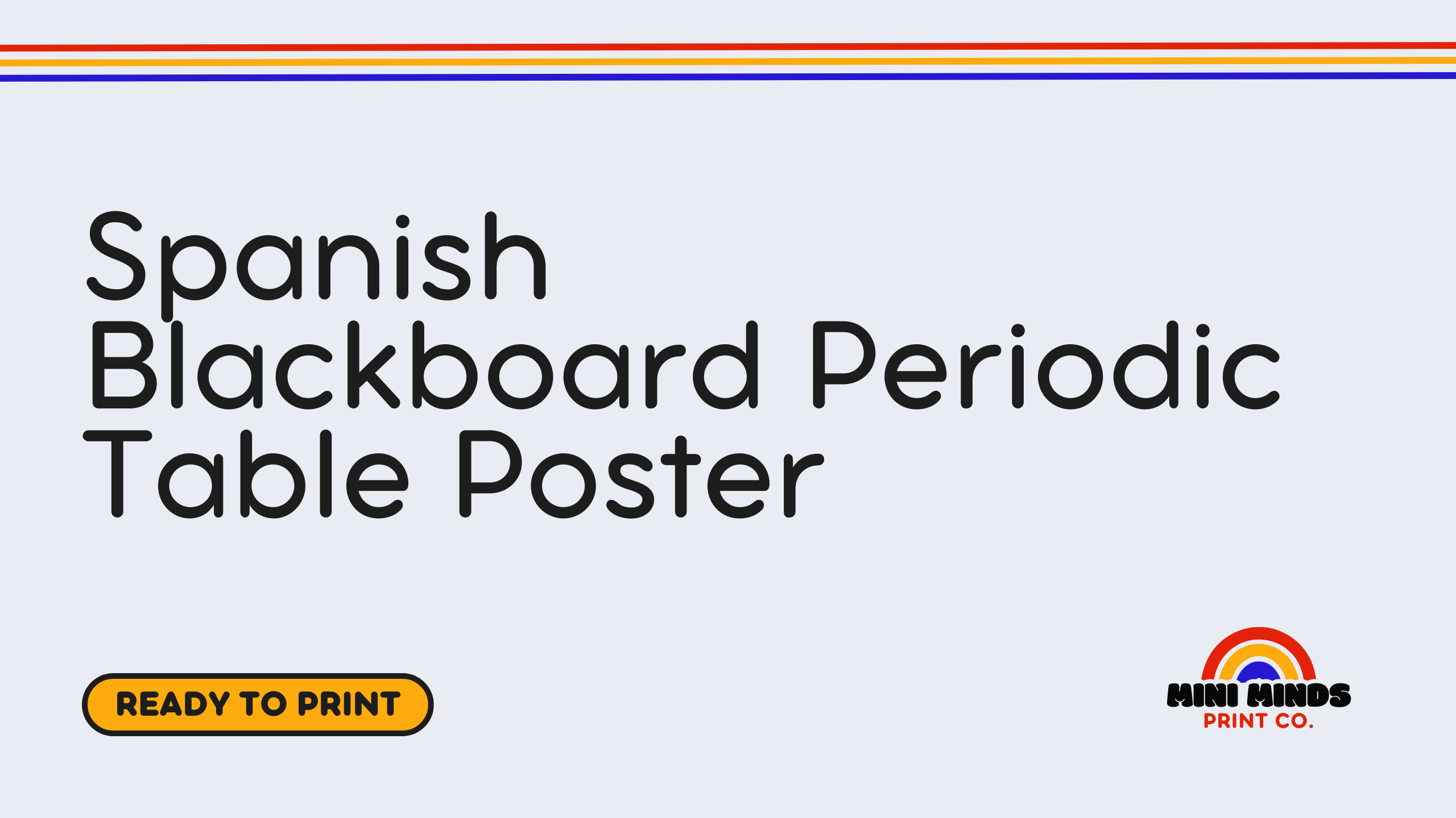Spanish Blackboard Periodic Table Poster