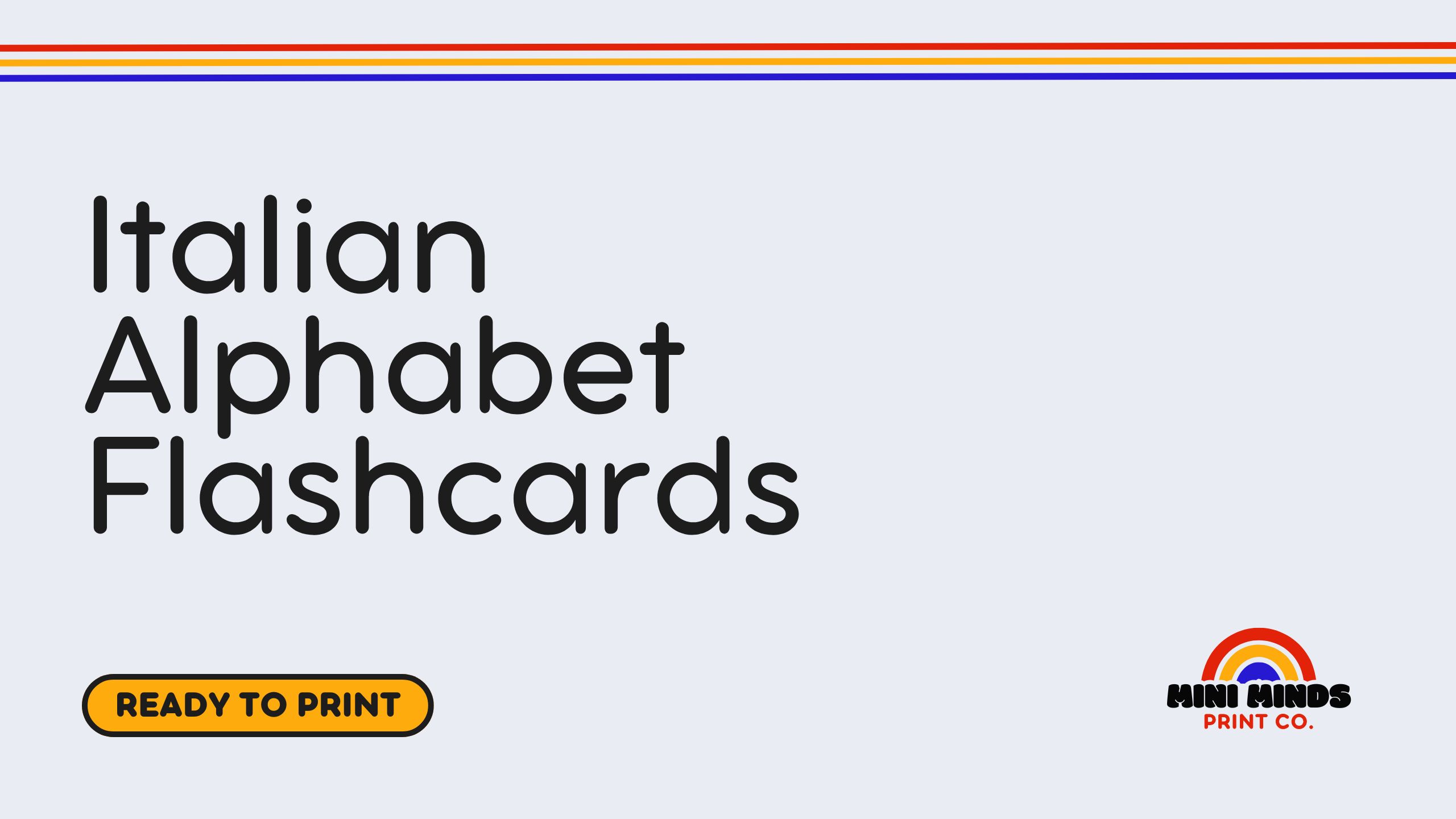 Italian Alphabet Flashcards