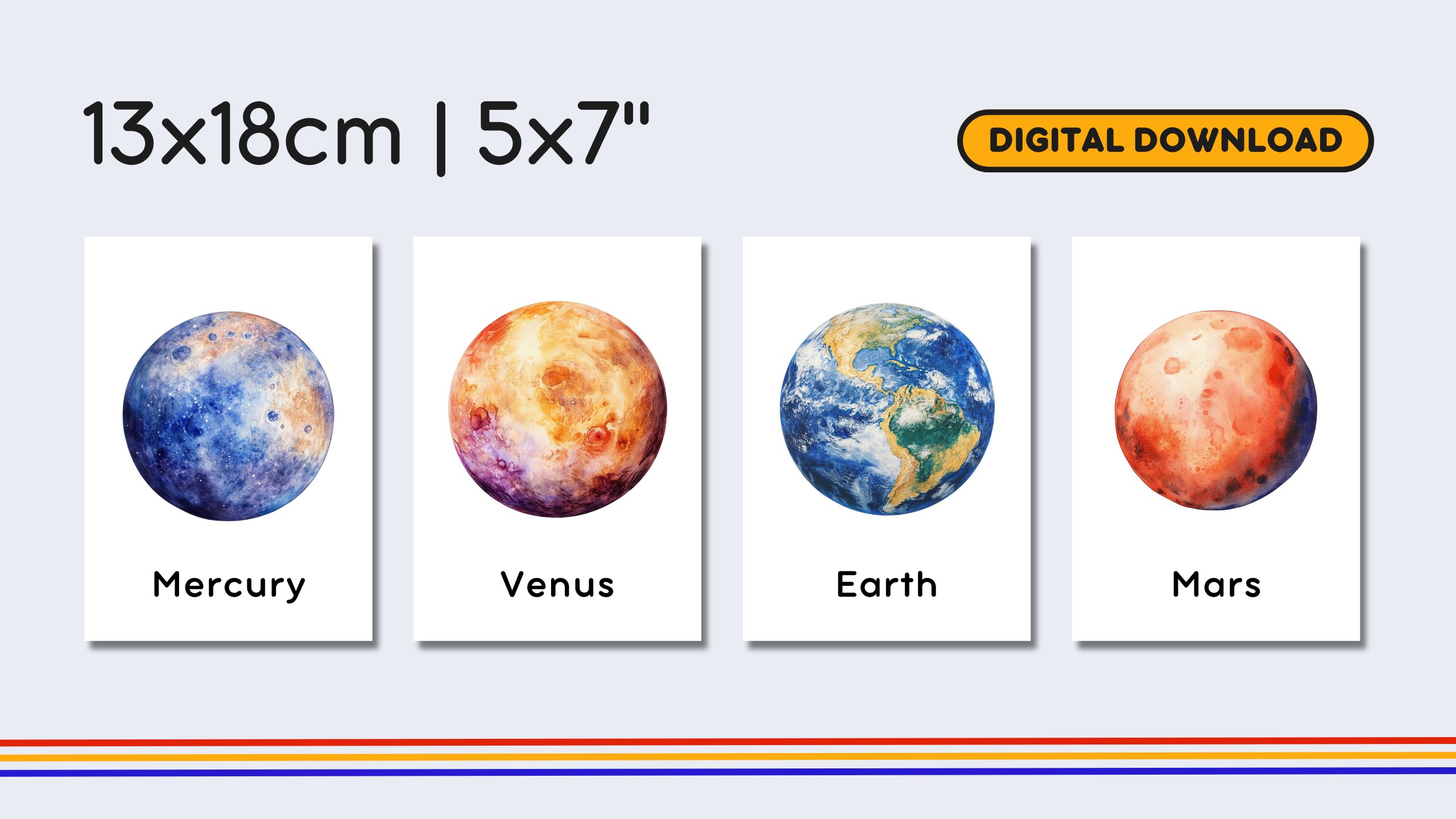 English Solar System Flashcards