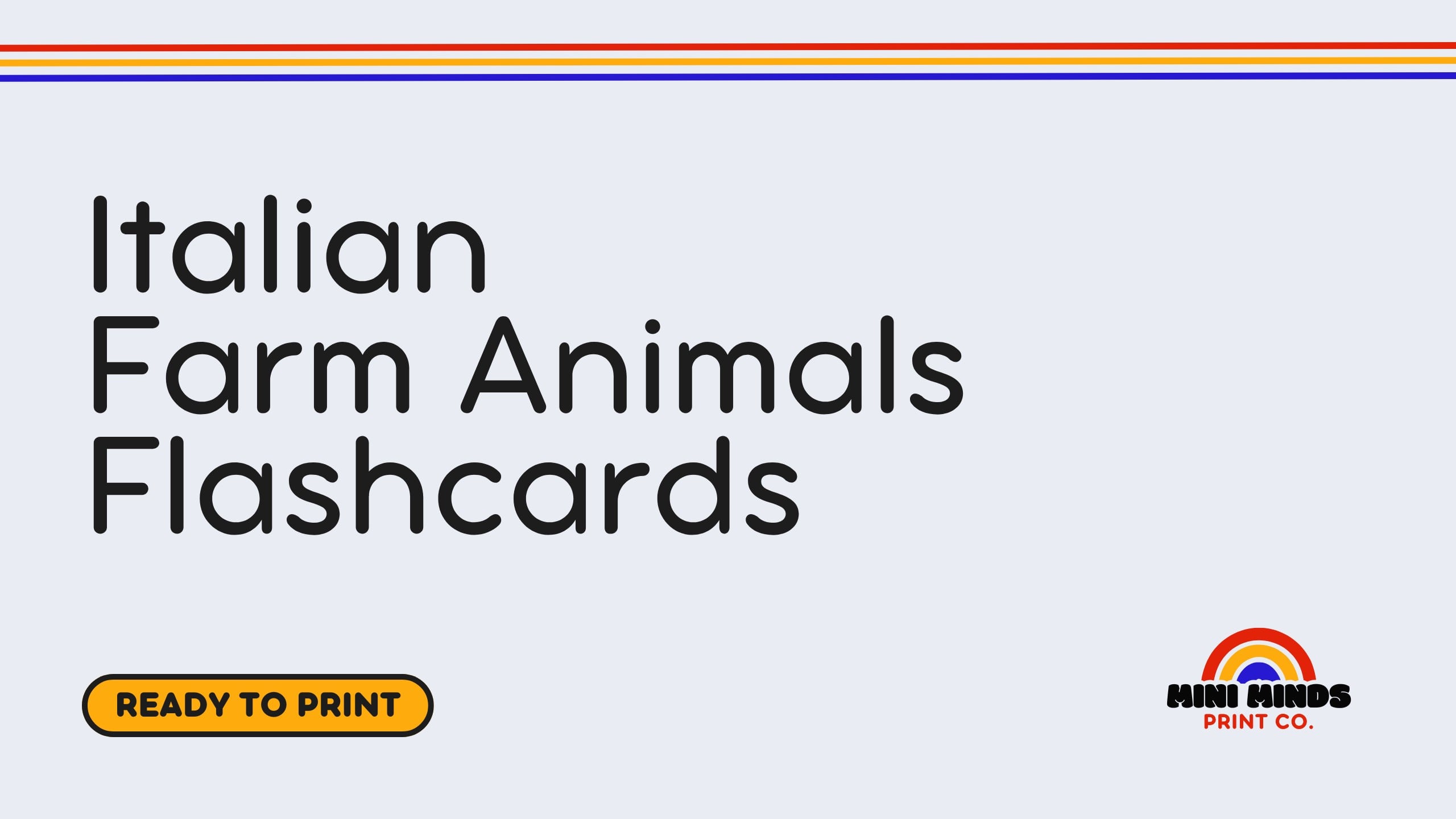 Italian Farm Animals Flashcards