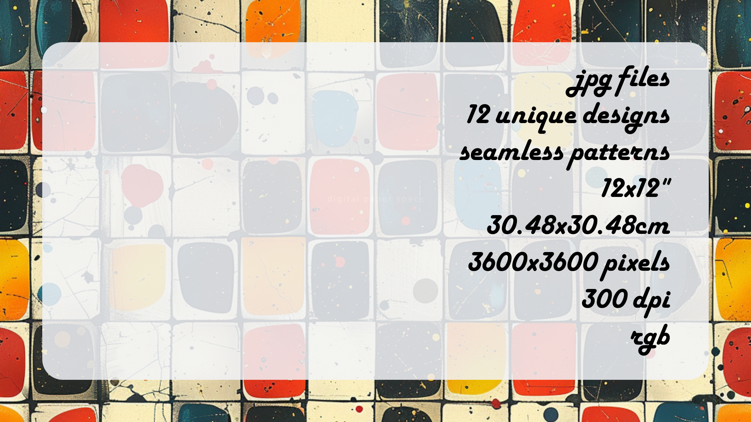 RETRO LINOLEUM Seamless Digital Paper Bundle