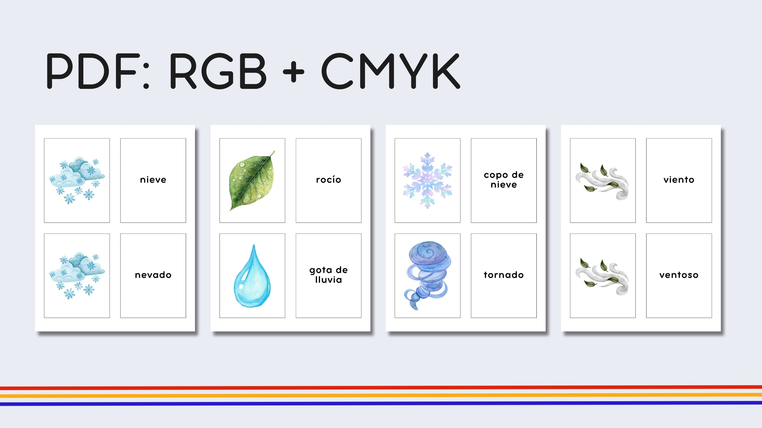 Spanish Weather Flashcards