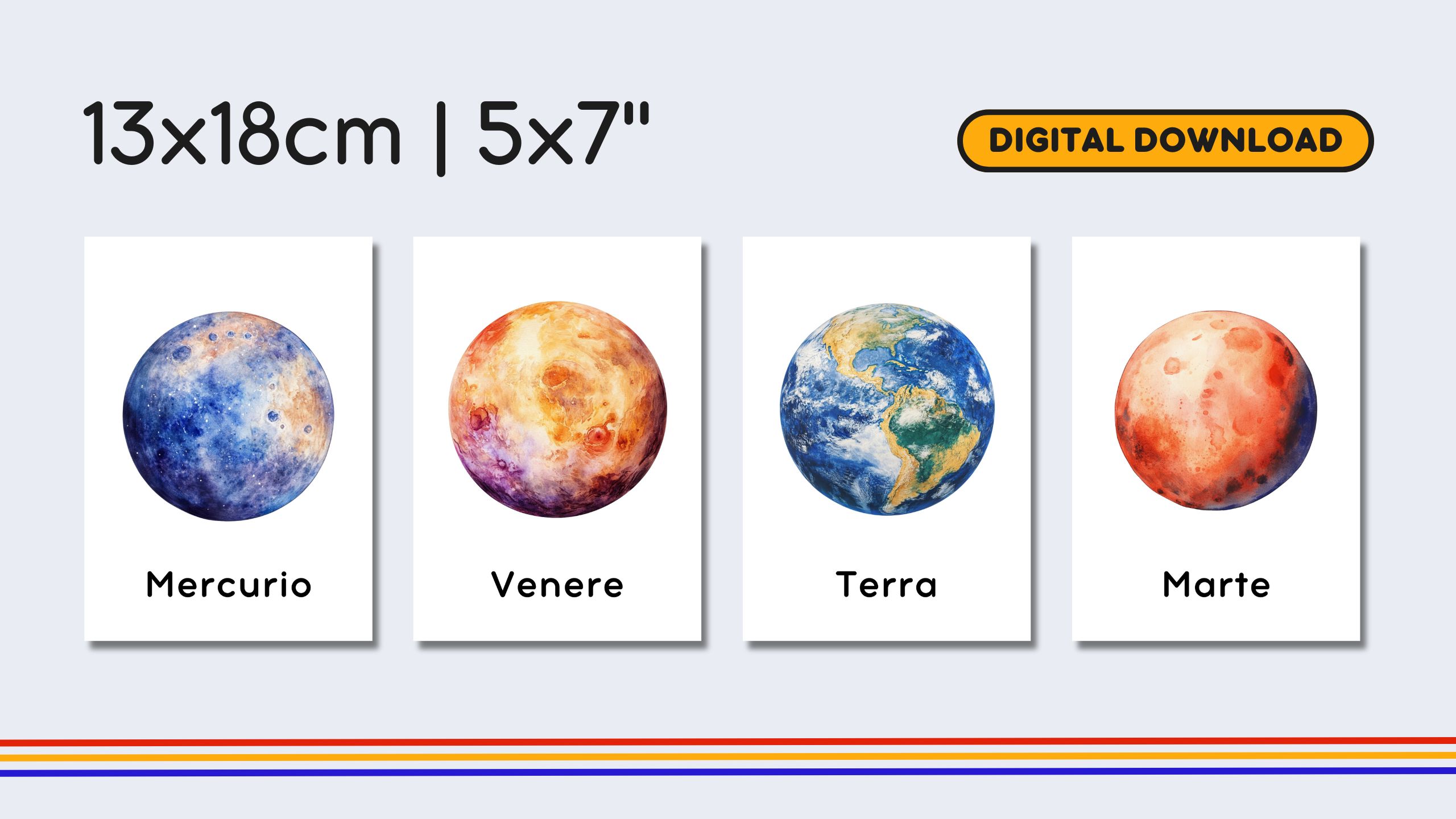 Italian Solar System Flashcards