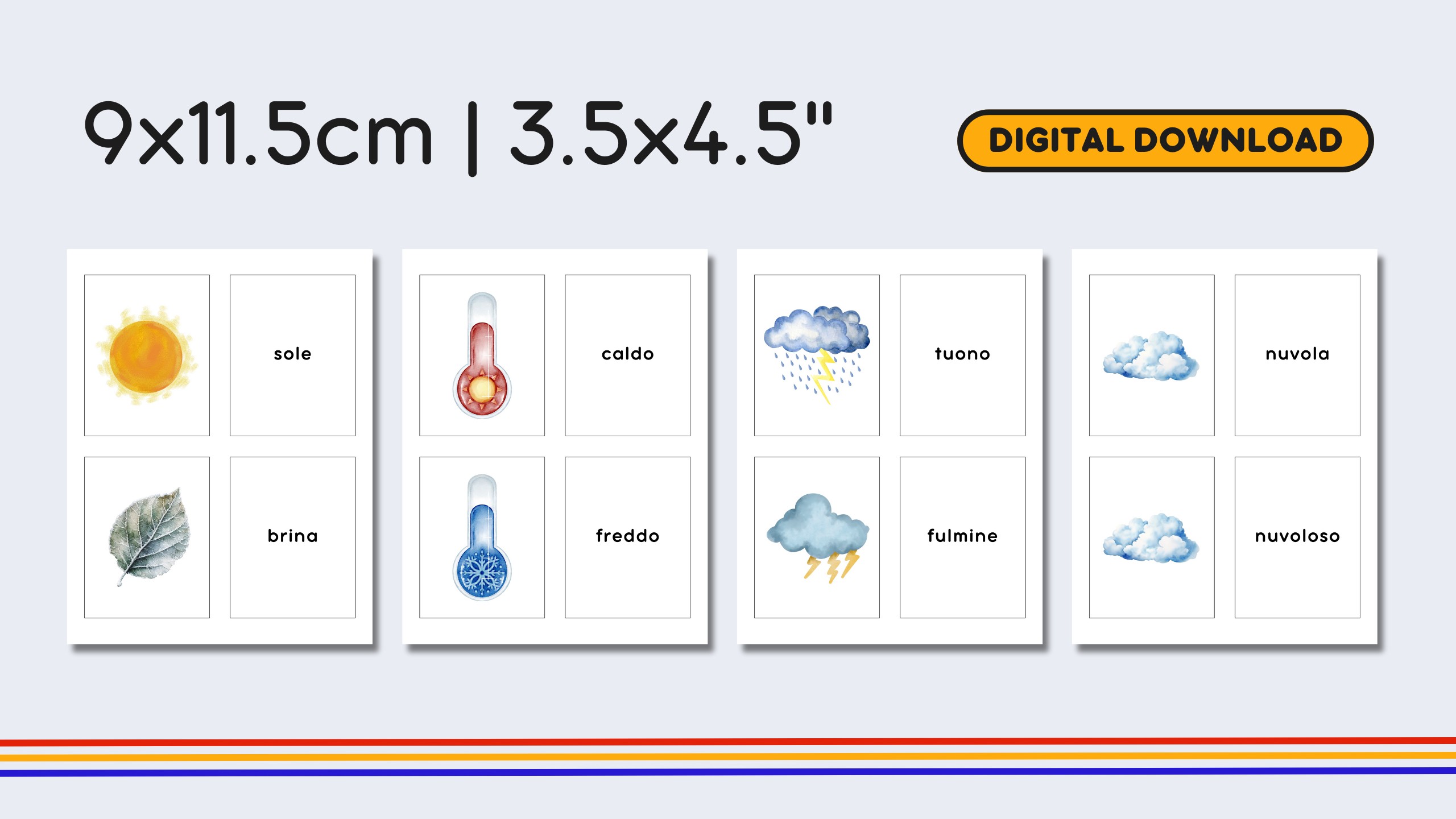 Italian Weather Flashcards