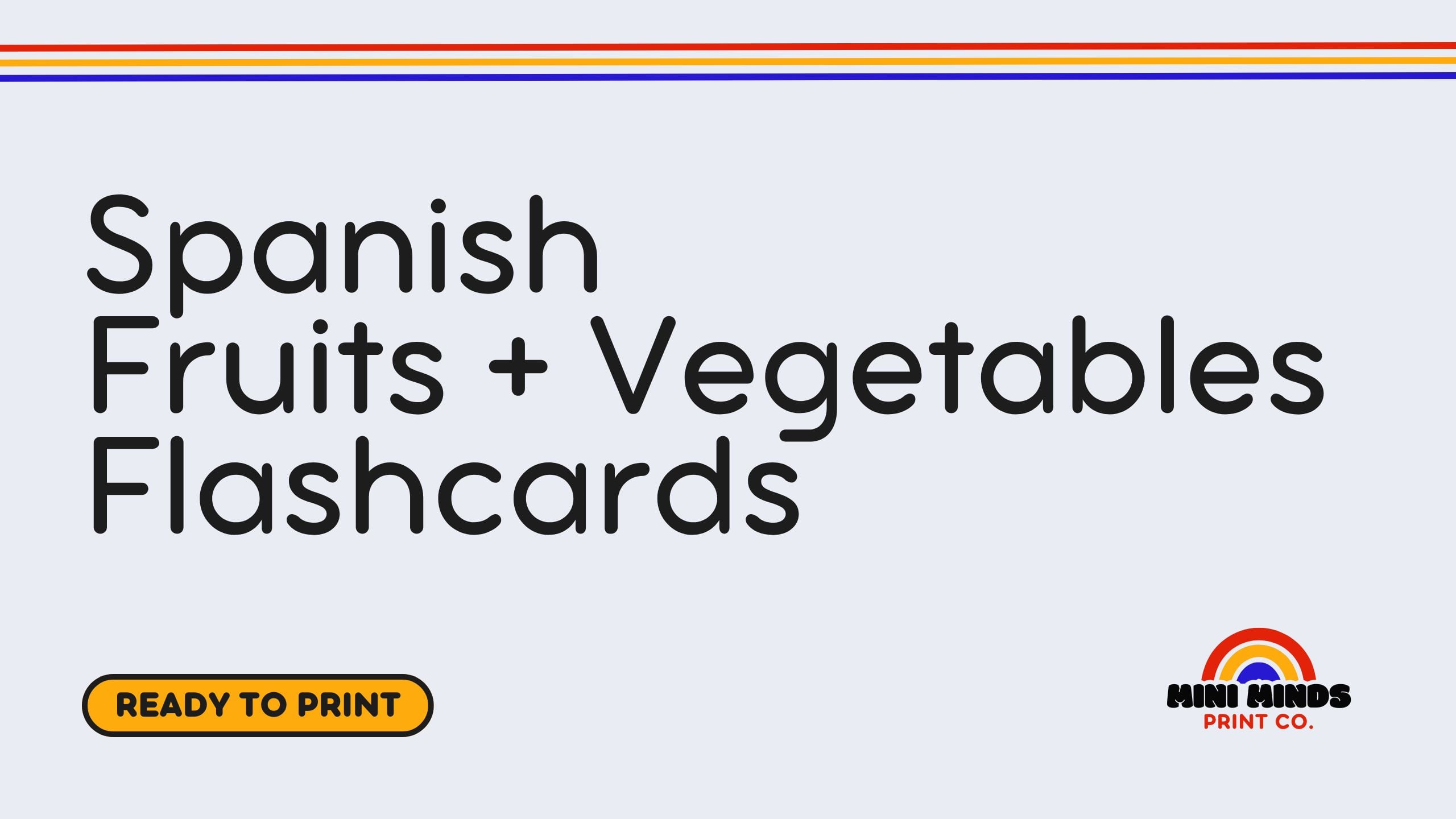 Spanish Fruits + Vegetables Flashcards