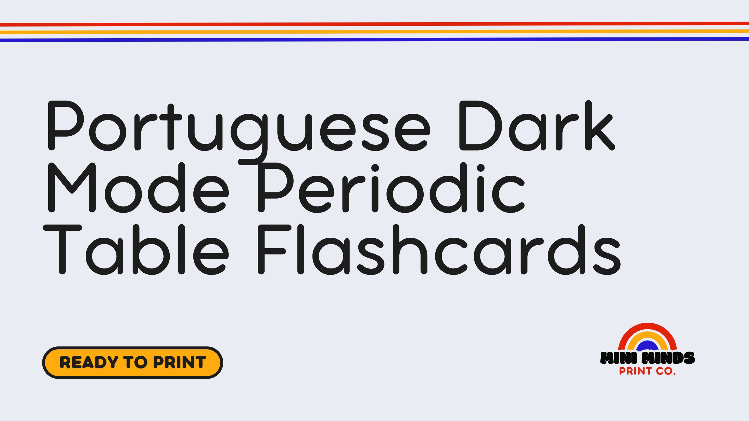 Portuguese Dark Mode Periodic Table Flashcards