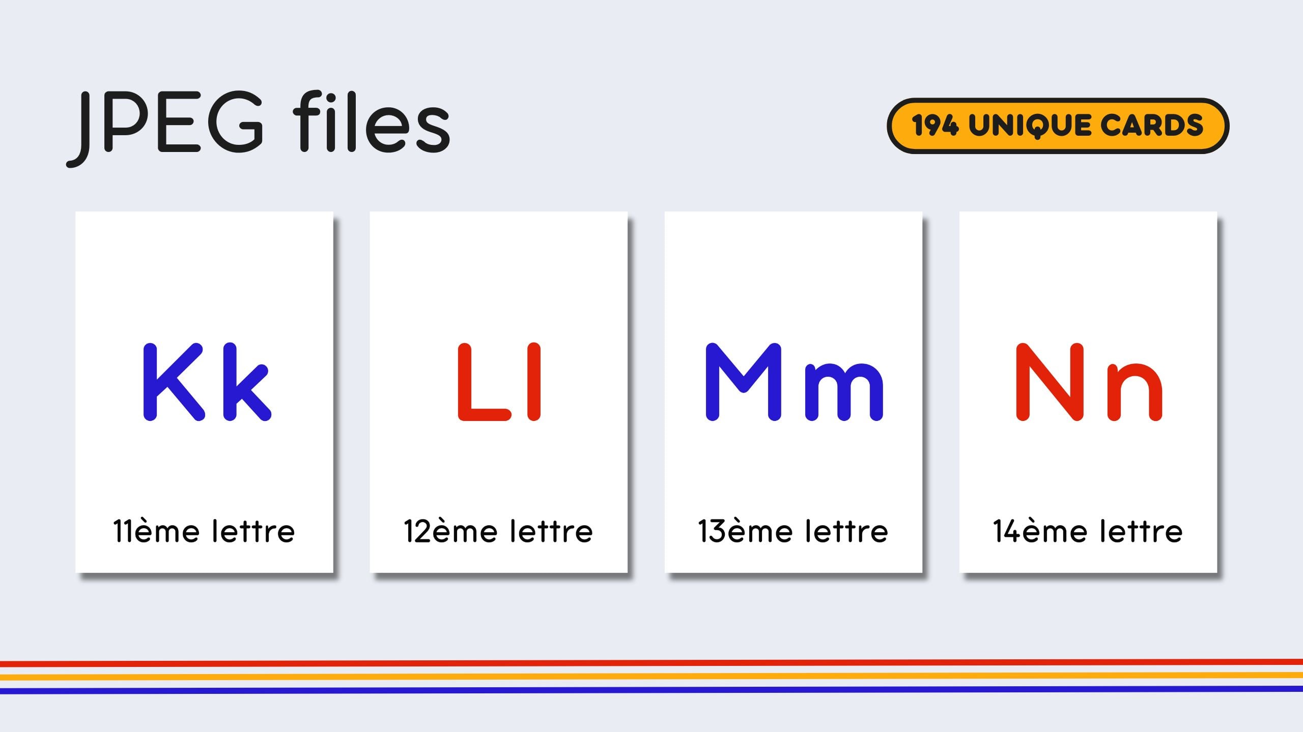 French Alphabet Flashcards