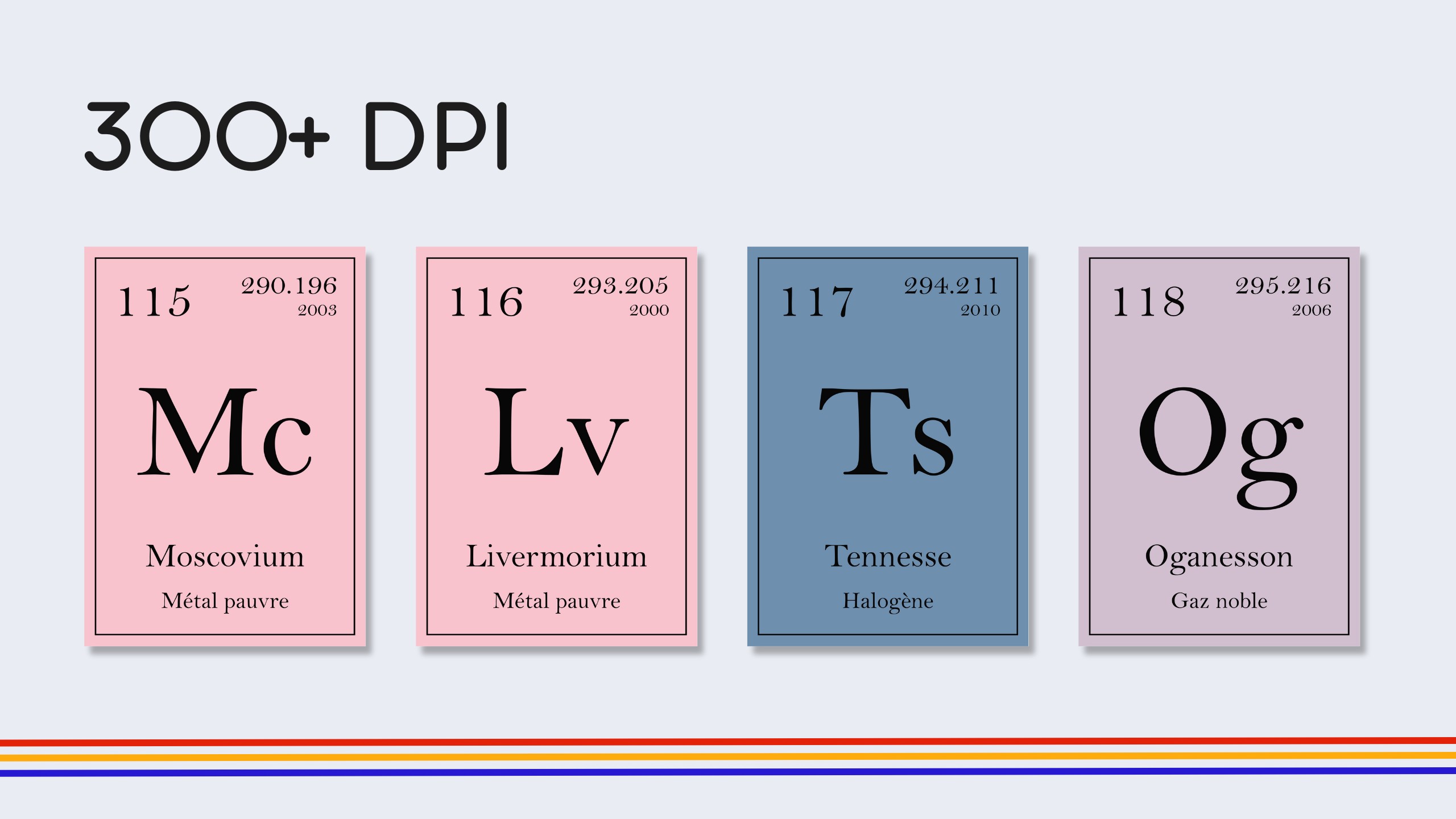 French Old Timey Periodic Table Flashcards
