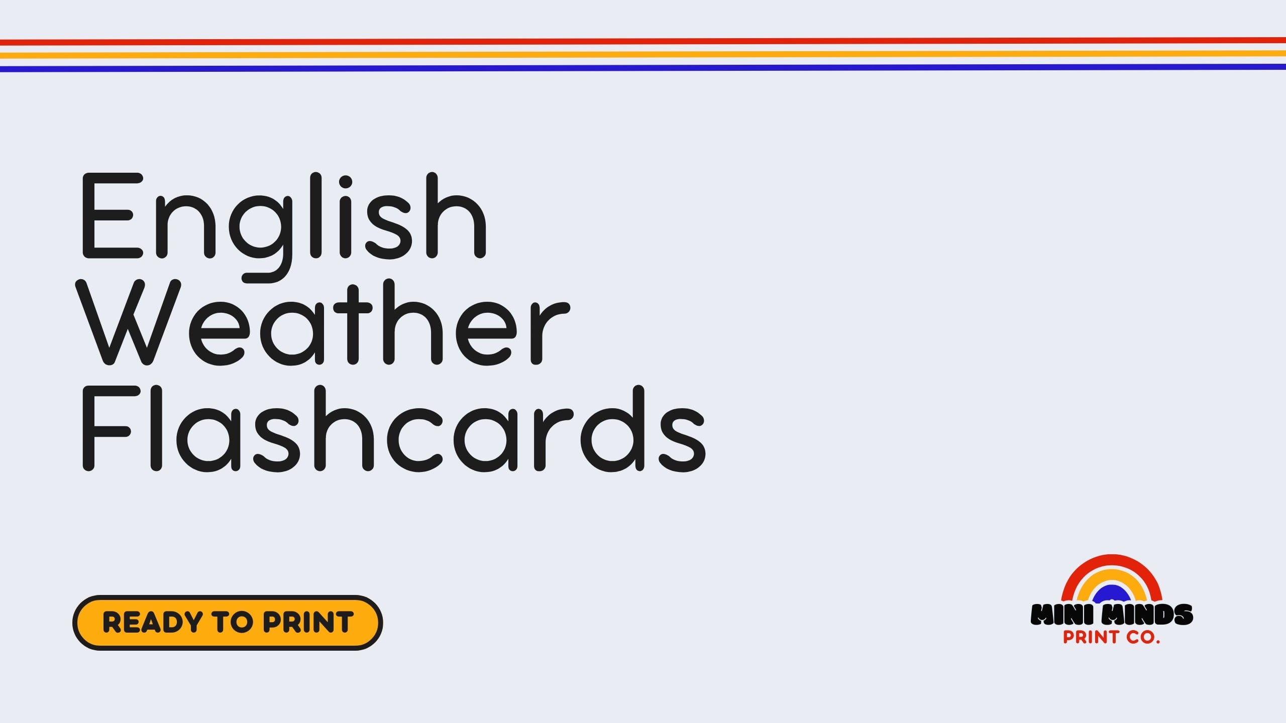 English Weather Flashcards
