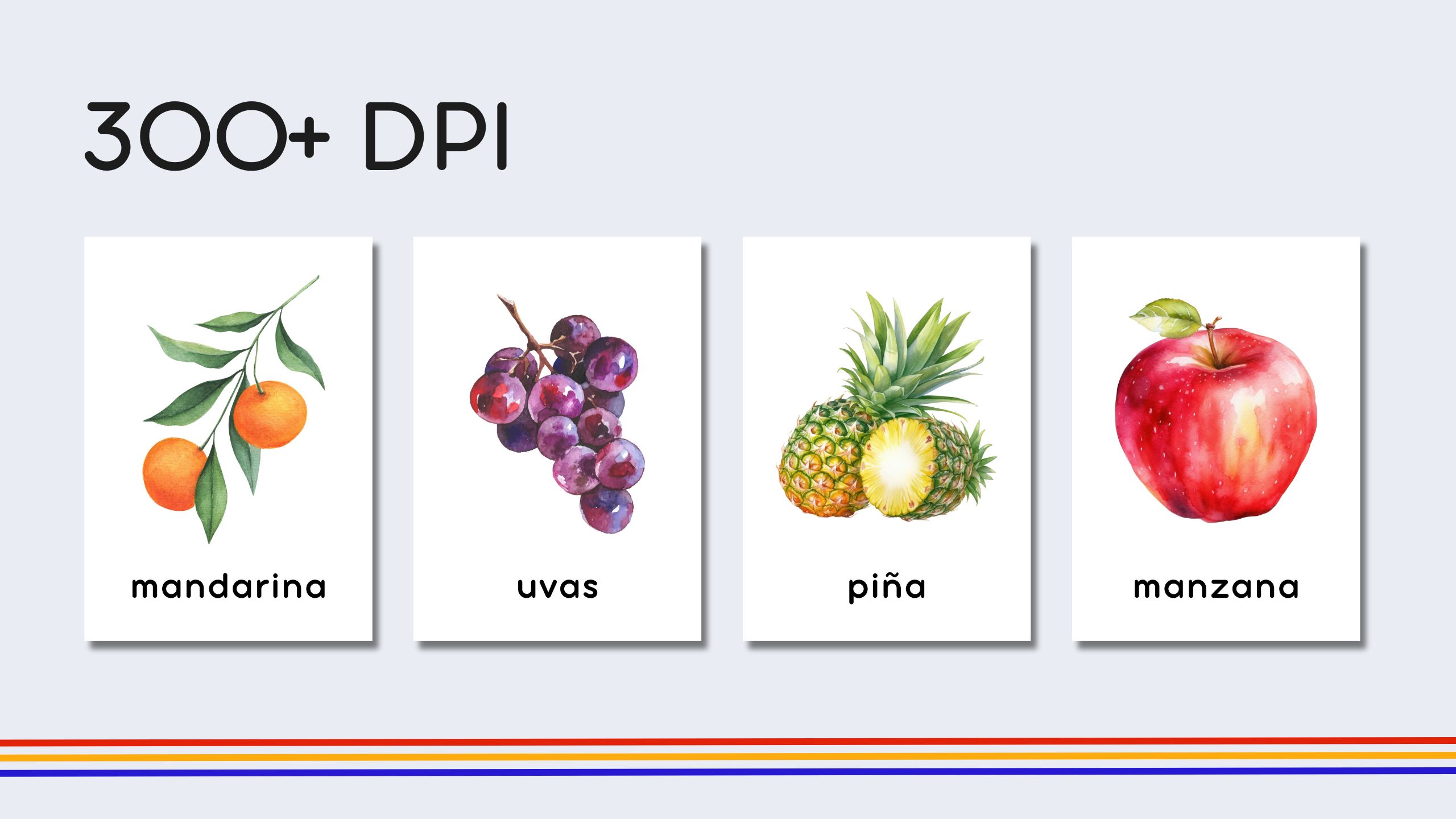 Spanish Fruits + Vegetables Flashcards