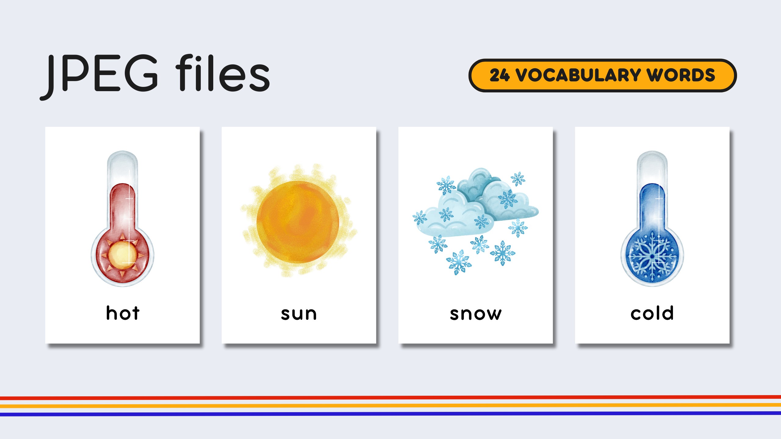 English Weather Flashcards