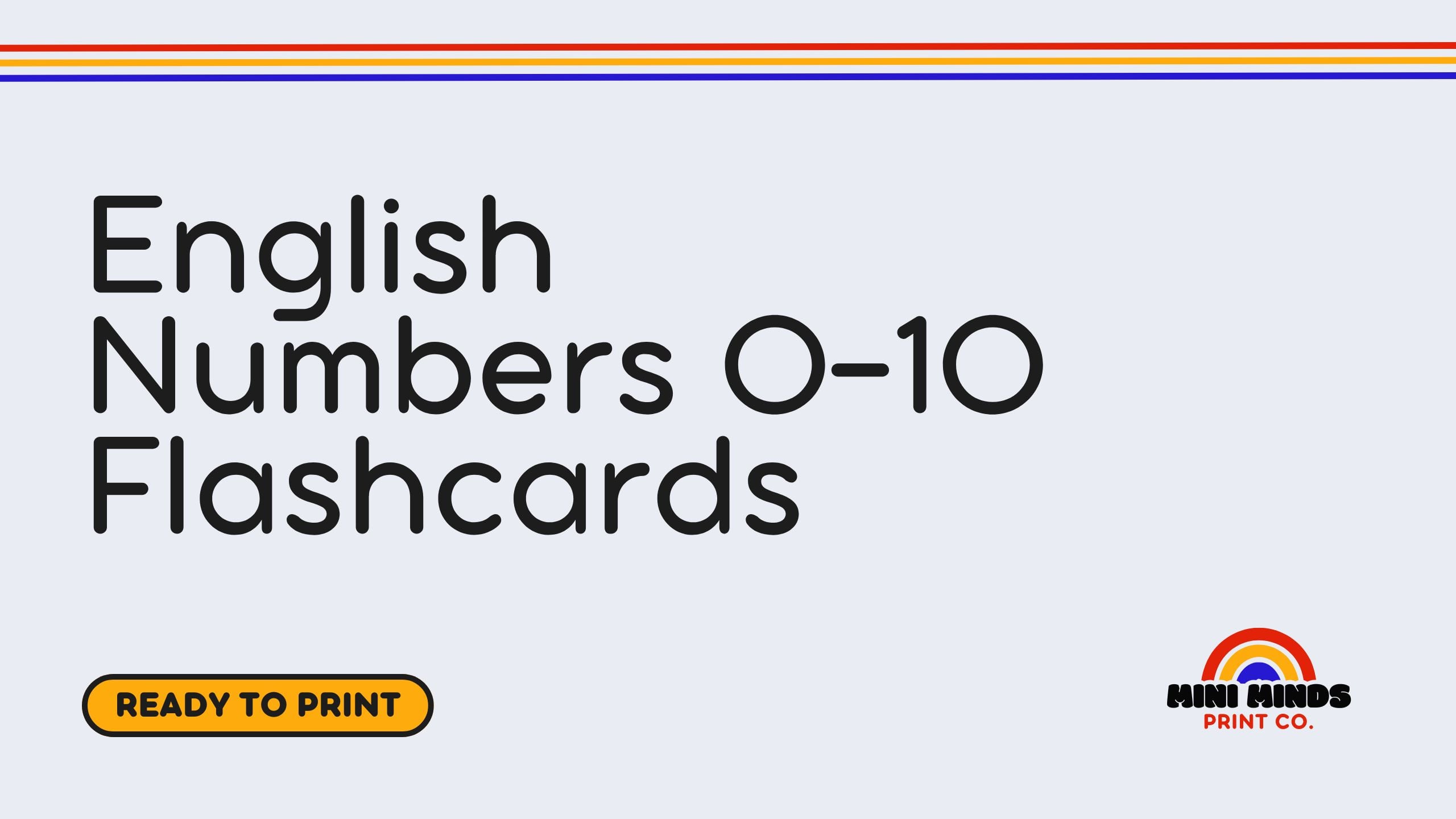 English Numbers 0-10 Flashcards