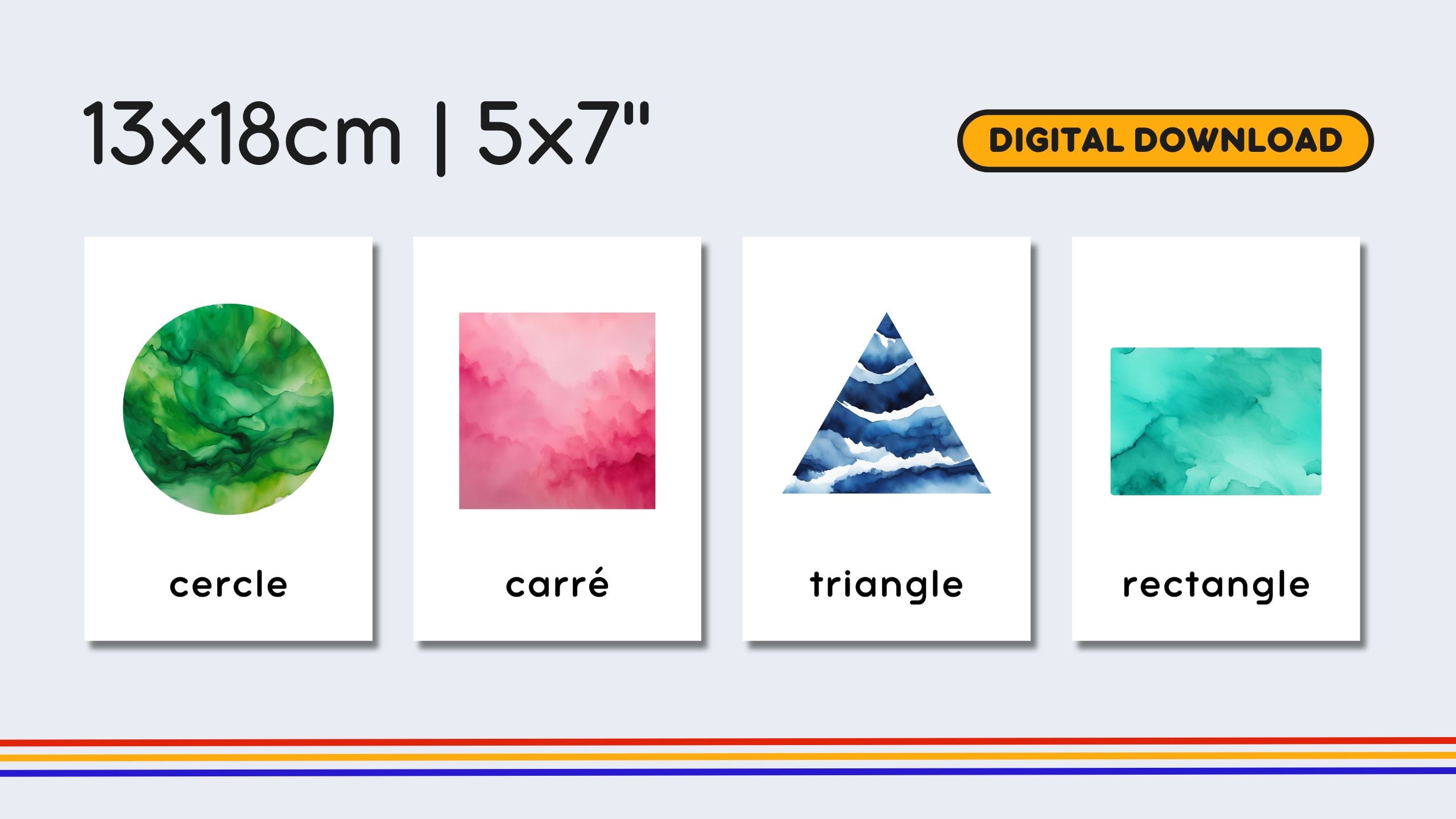 French Shapes Flashcards