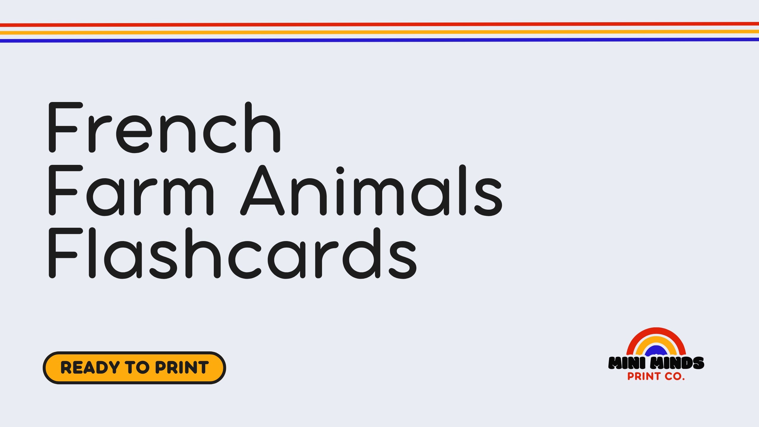 French Farm Animals Flashcards