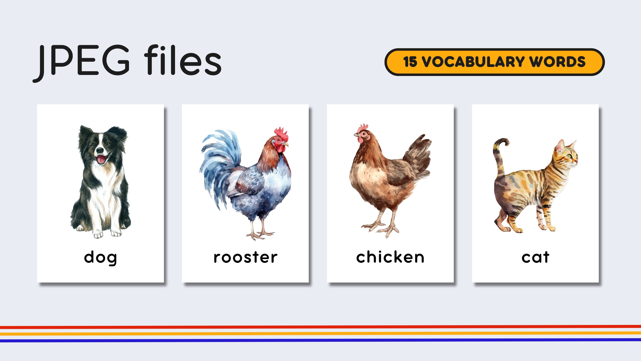 English Farm Animals Flashcards