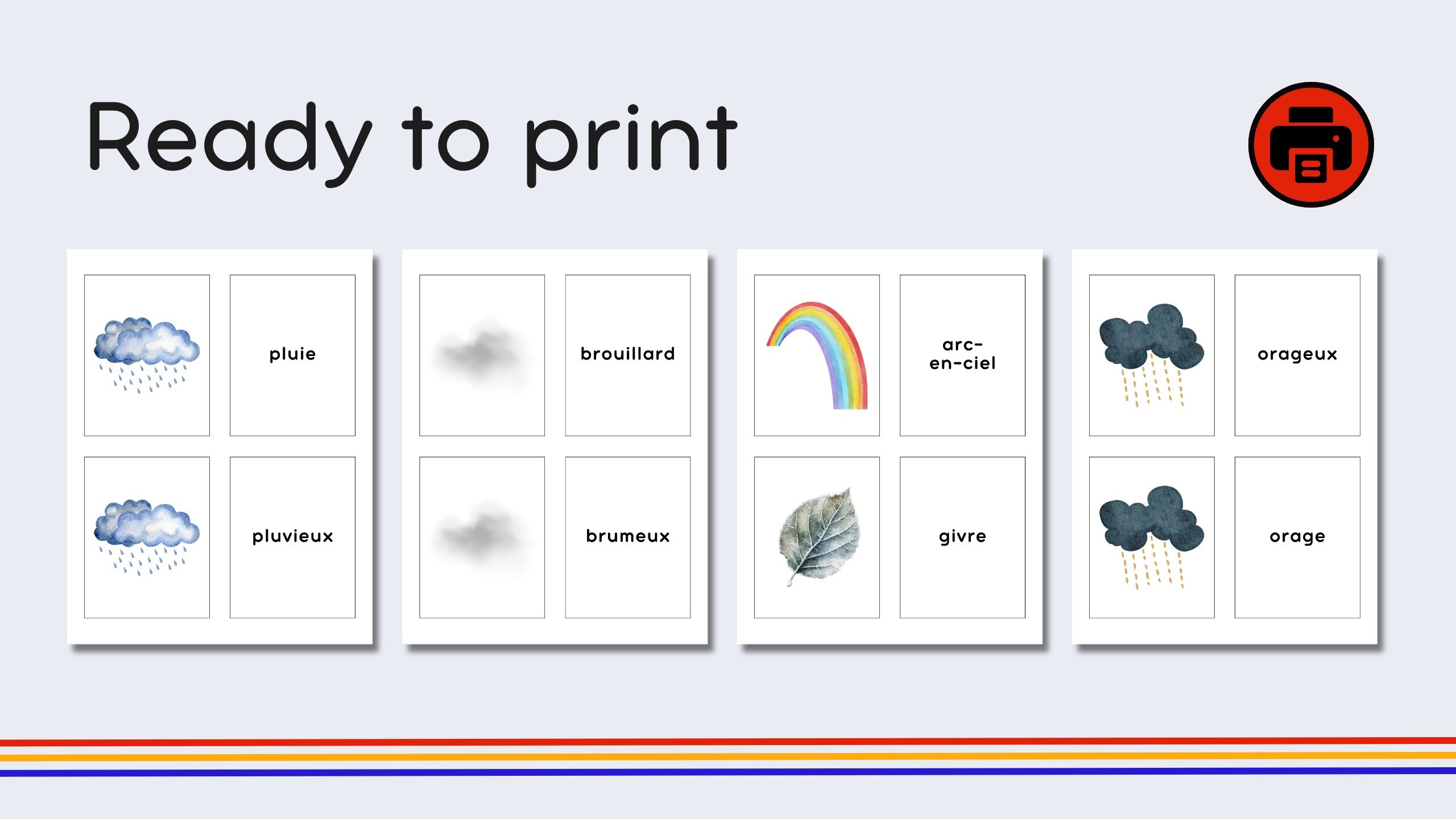 French Weather Flashcards