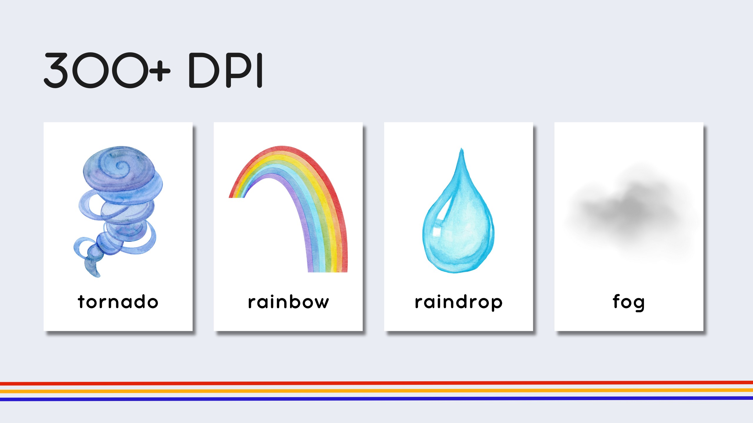 English Weather Flashcards