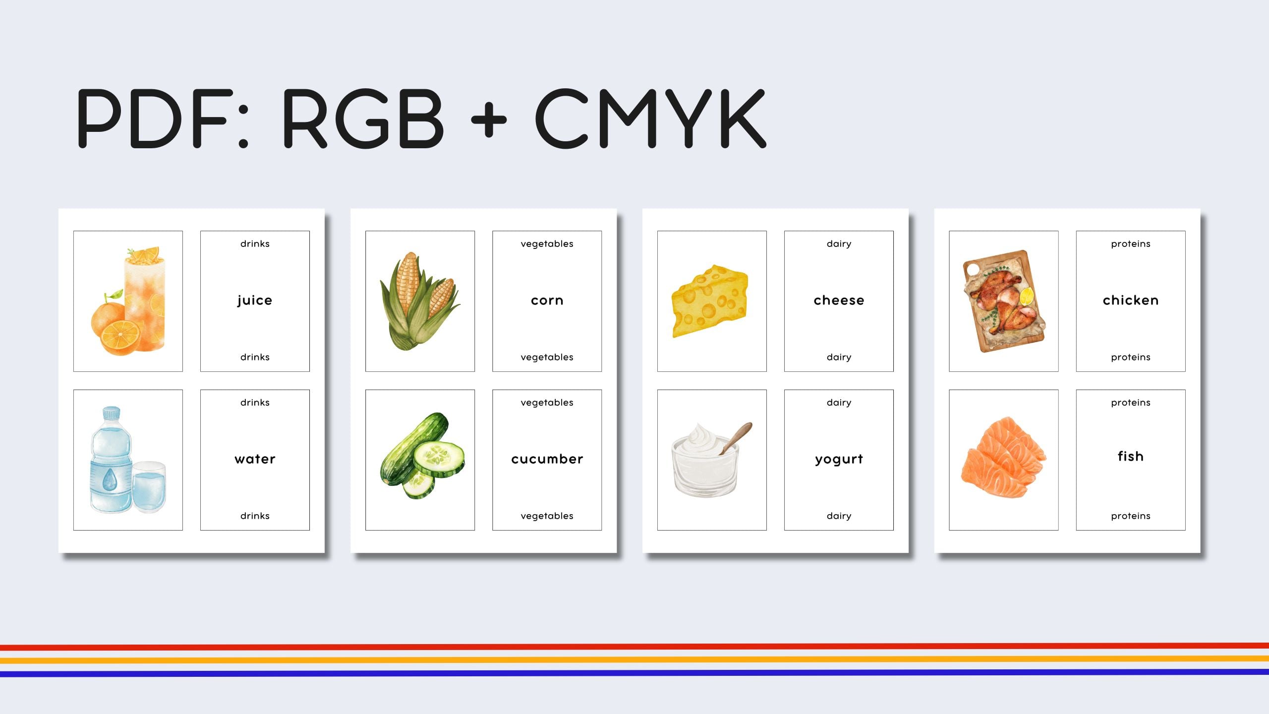 English Food Groups Flashcards