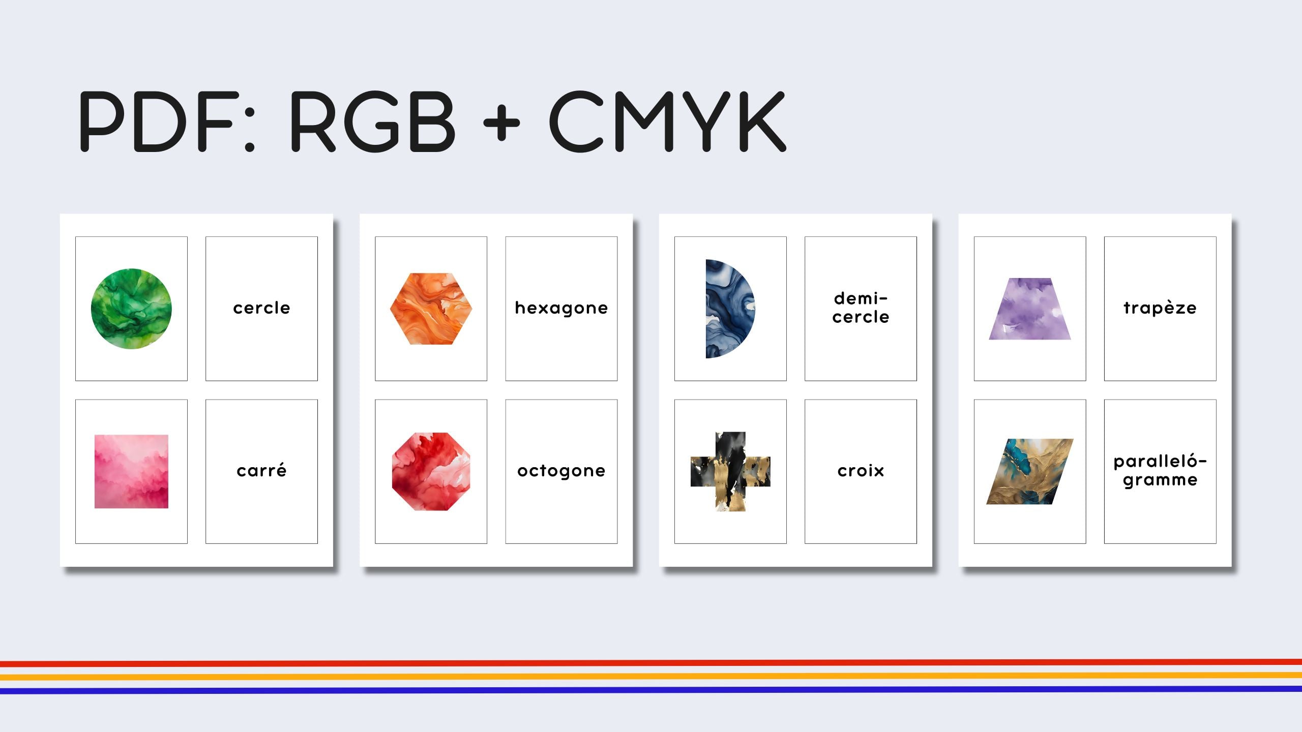 French Shapes Flashcards