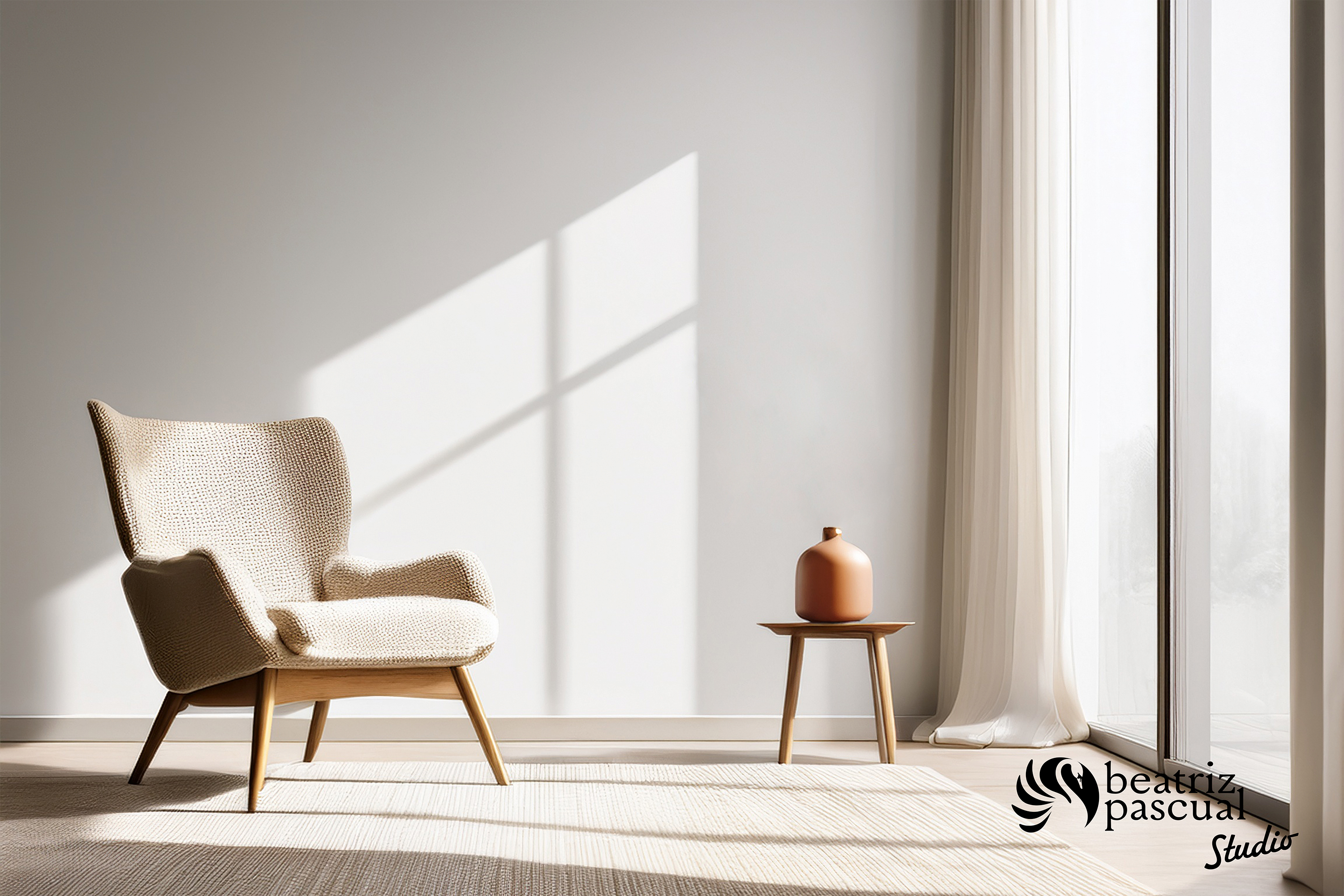 Stylish Interior Wall Mockup for Wallpaper Design