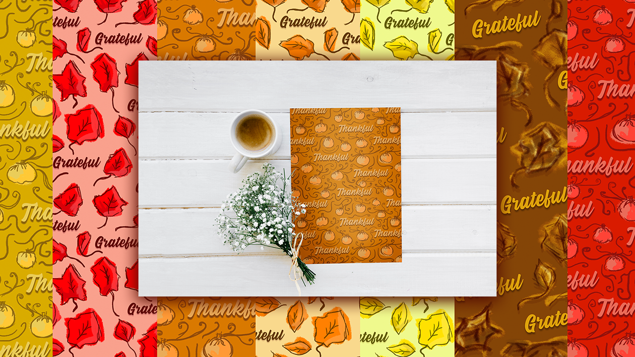 Thanksgiving Gratitude Journal DIY Wrapping Papers