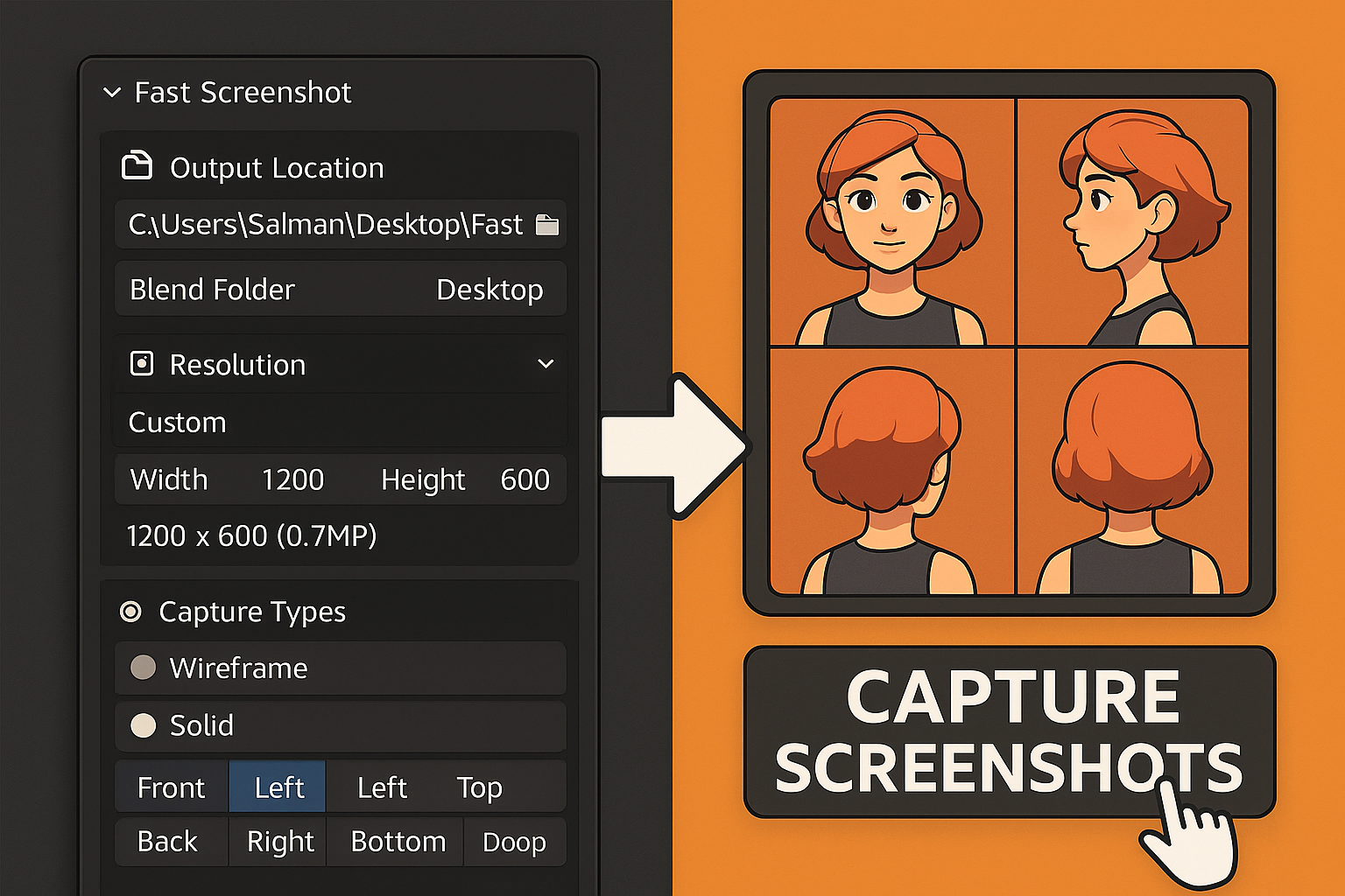 Fast Screenshot Addon for Blender