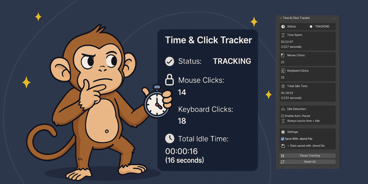 Time & Click Tracker - Break Time Reminder Blender