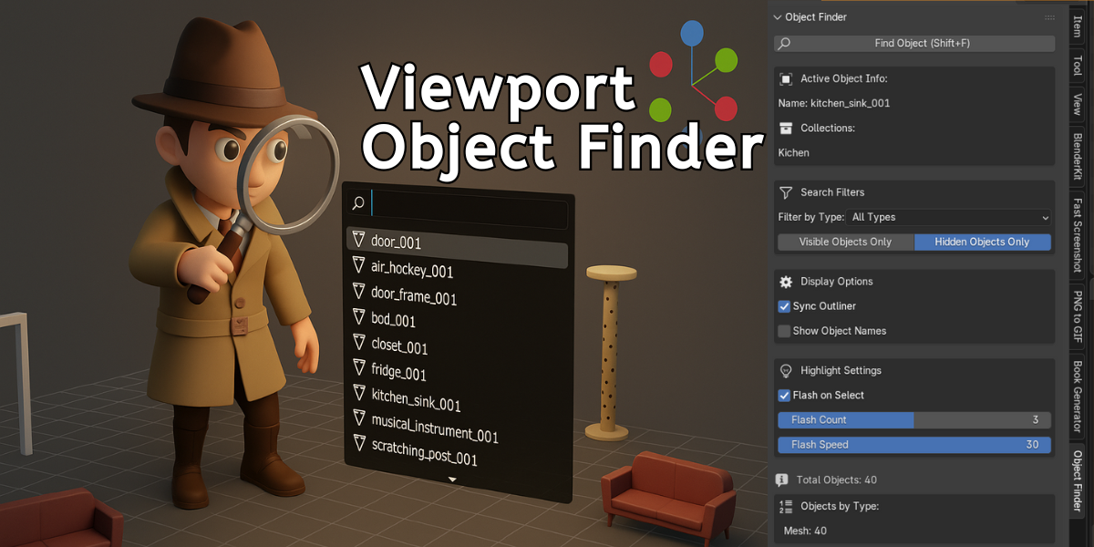 Viewport Object Finder - Instantly Find Any Object
