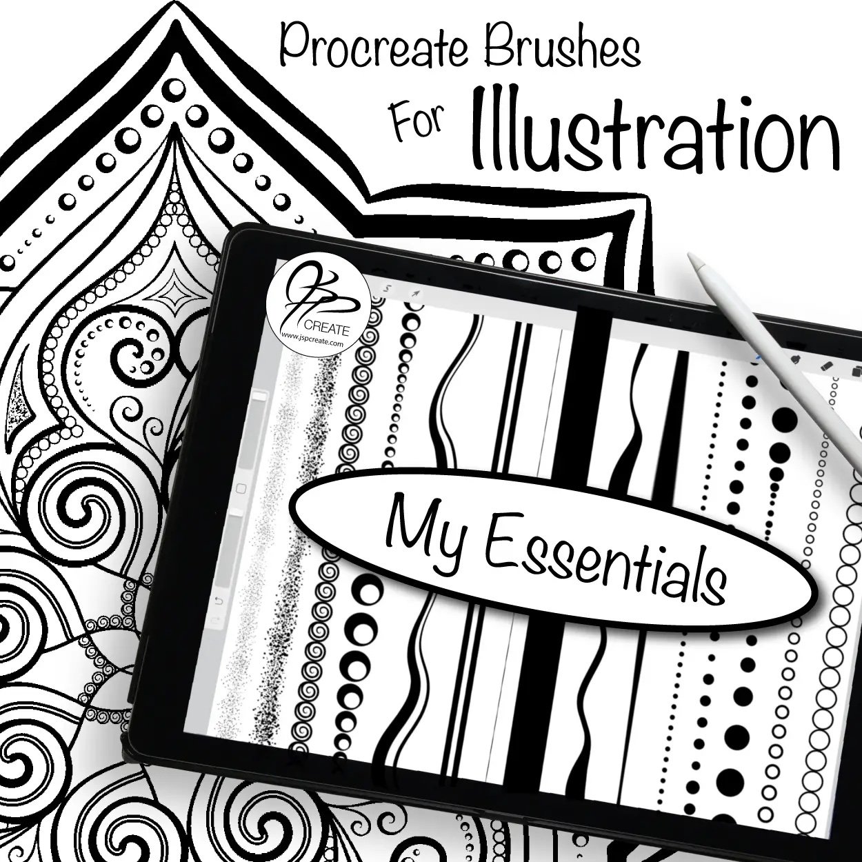 The Essentials - Set of 20 Custom Procreate Brushes For Illustra