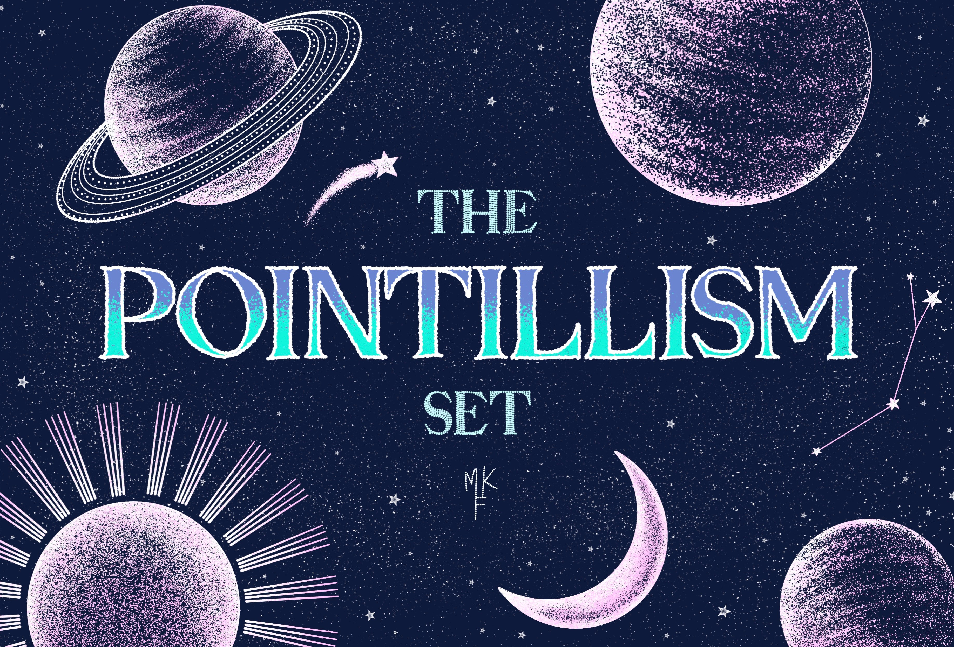 The Pointillism Procreate Brush Set (30+ assets)