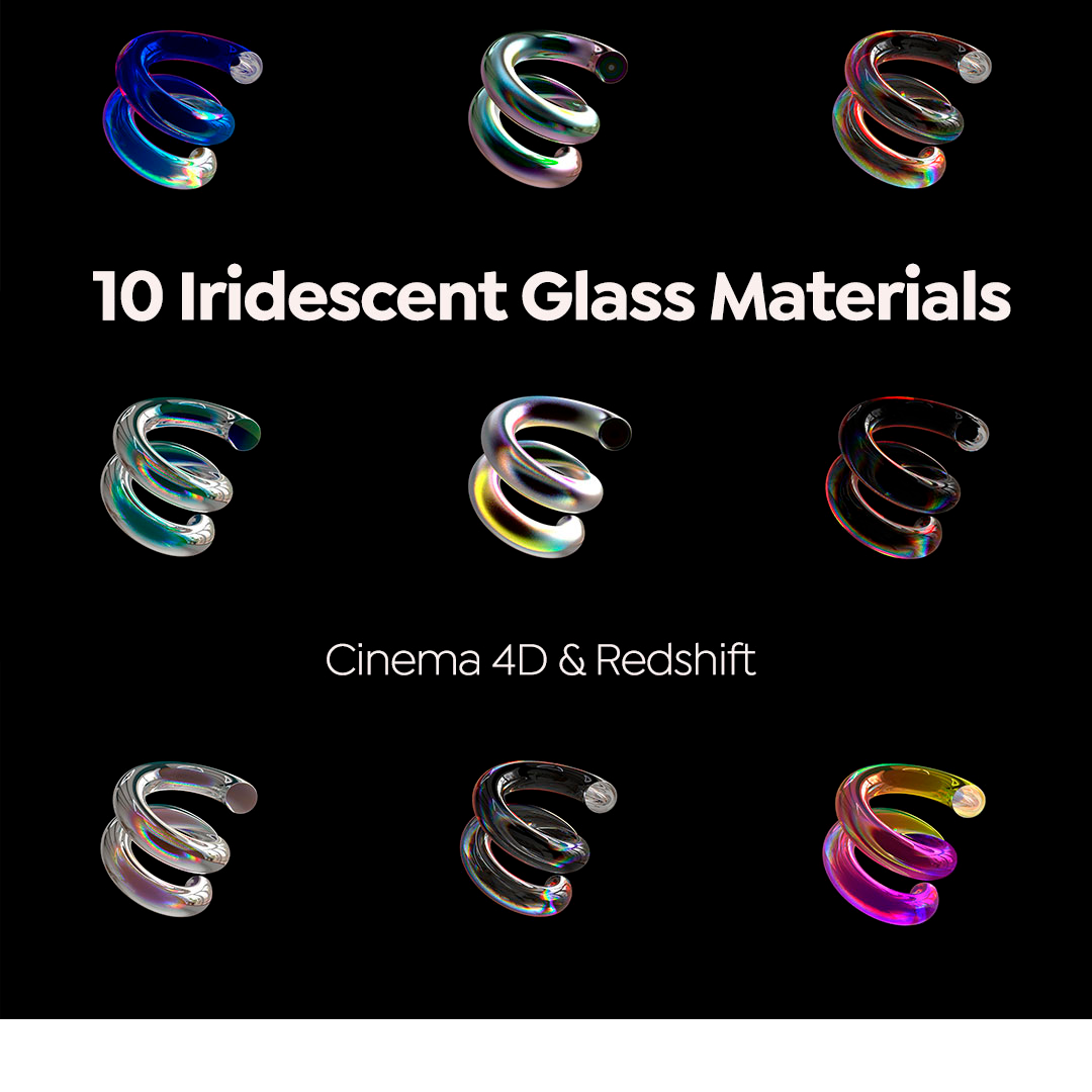 Iridescent Glass Material Pack - Cinema 4D