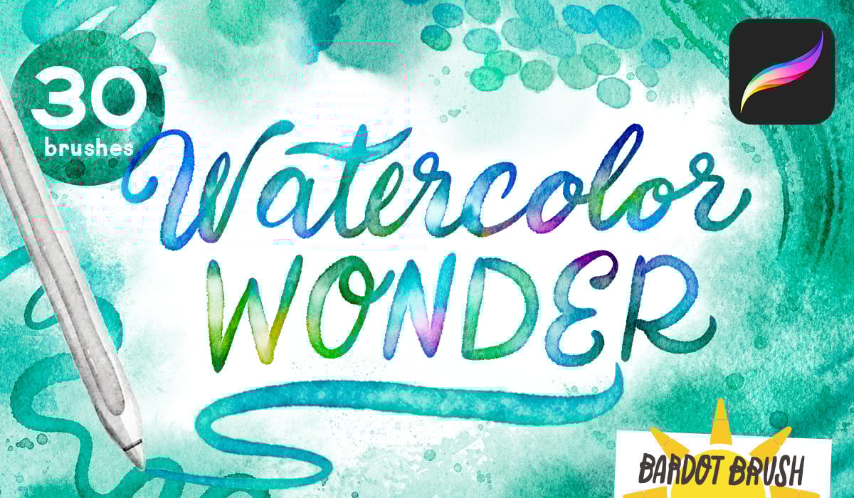 Watercolor Wonder - Digital Watercolor Toolkit for Procreate