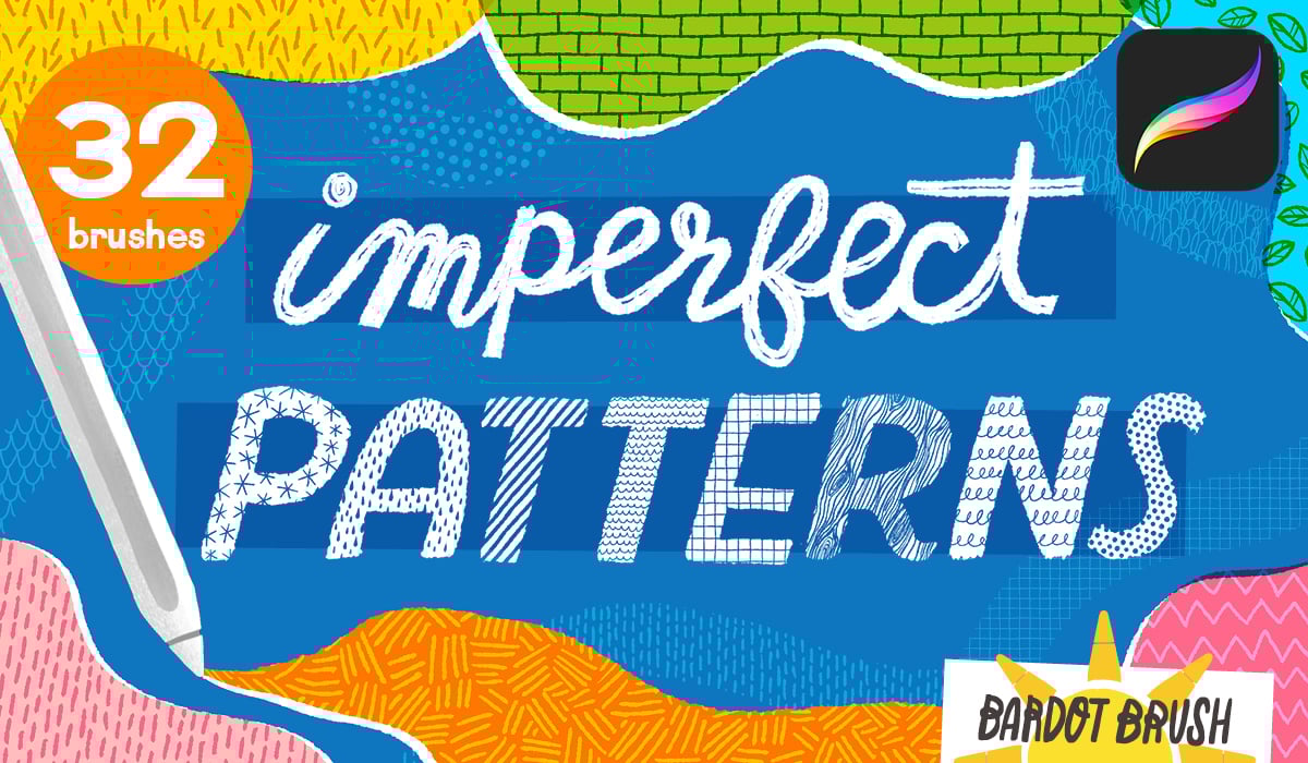 Imperfect Patterns - 32 Pattern Brushes. Infinite Possibilities.