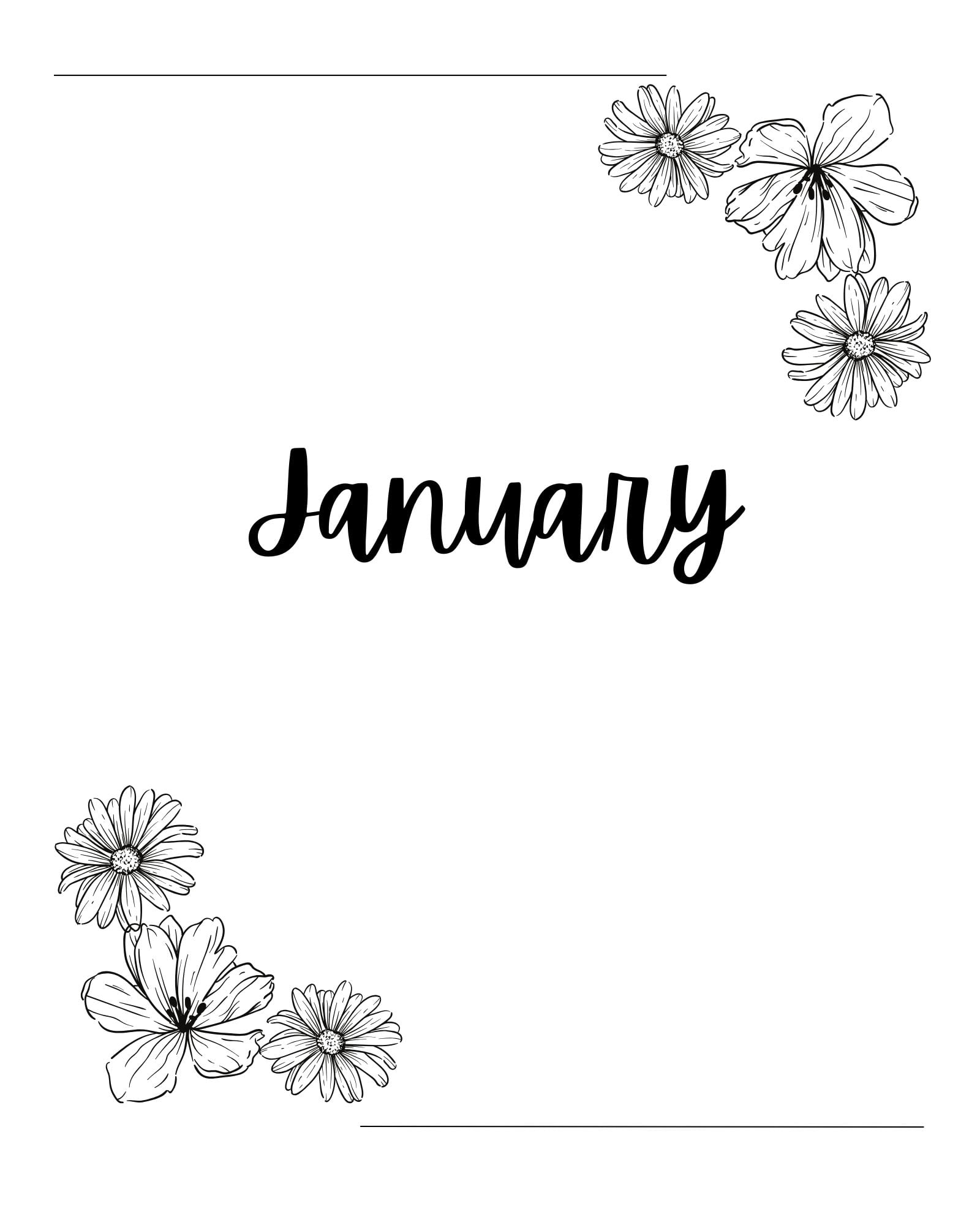 Undated Editable Yearly Planner