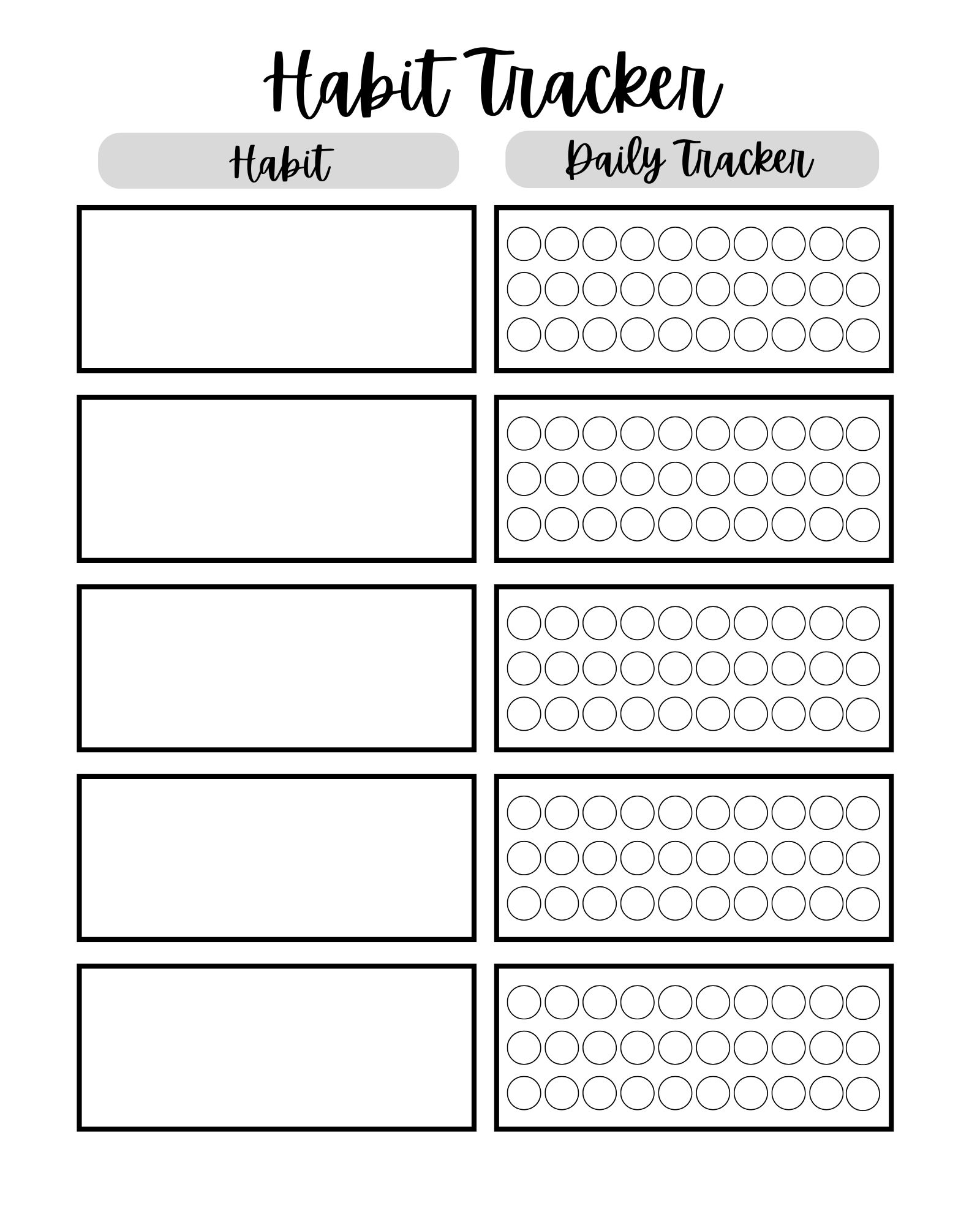 Undated Editable Yearly Planner