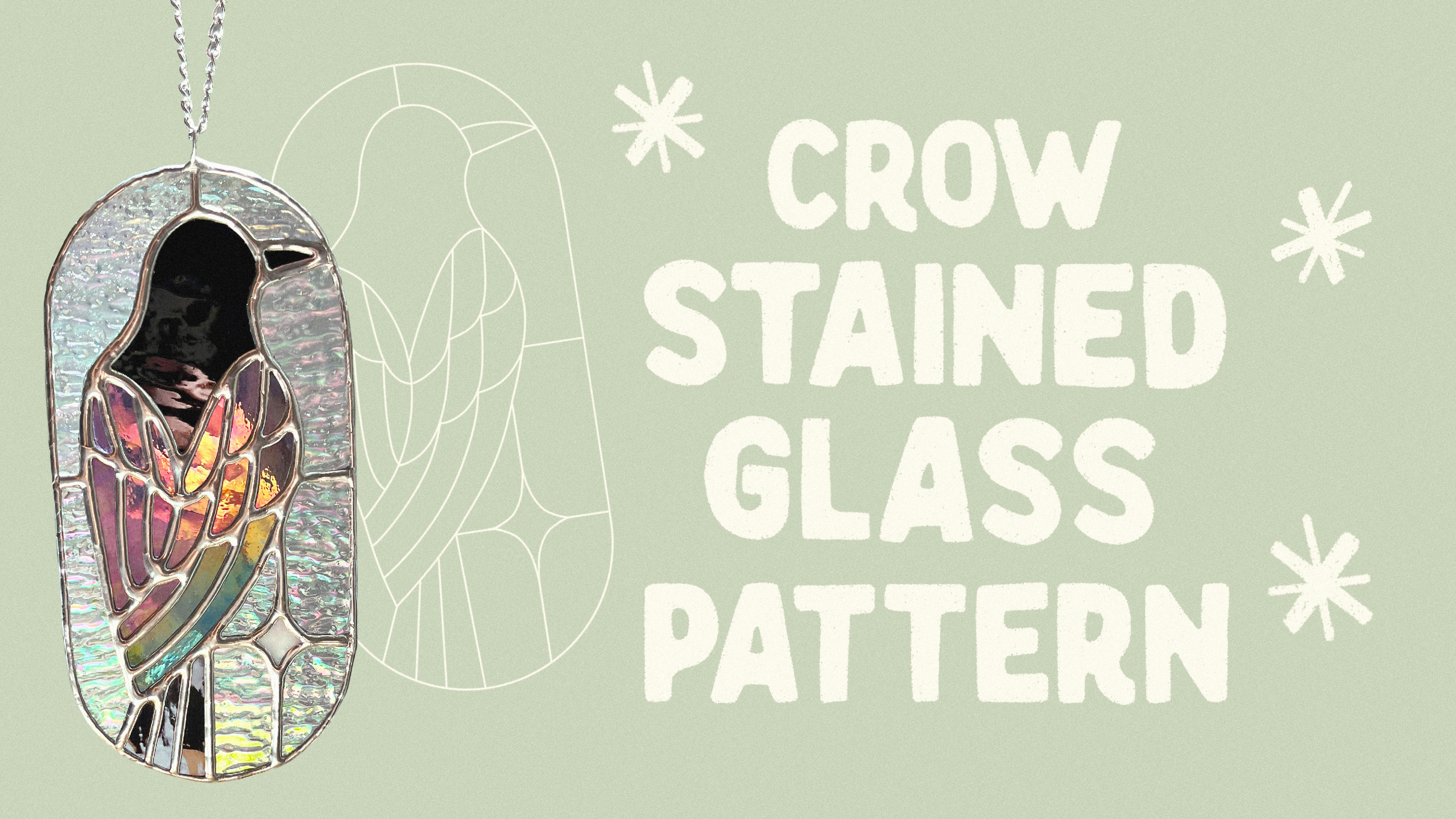 Crow Stained Glass Pattern
