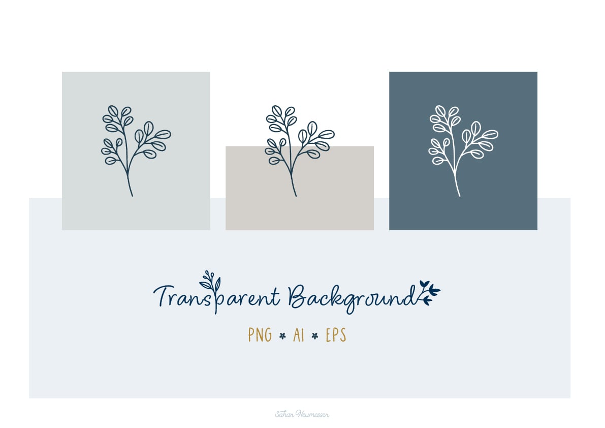 120 Hand Drawn Botanical Clip Art, Rustic Floral