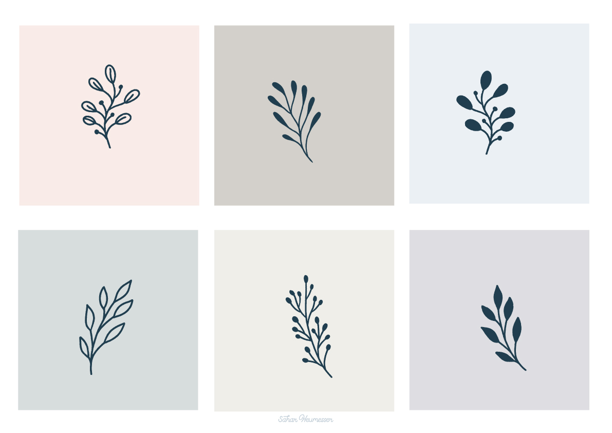 120 Hand Drawn Botanical Clip Art, Rustic Floral