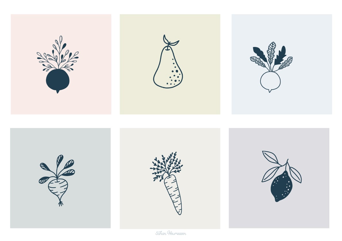 120 Hand Drawn Botanical Clip Art, Rustic Floral