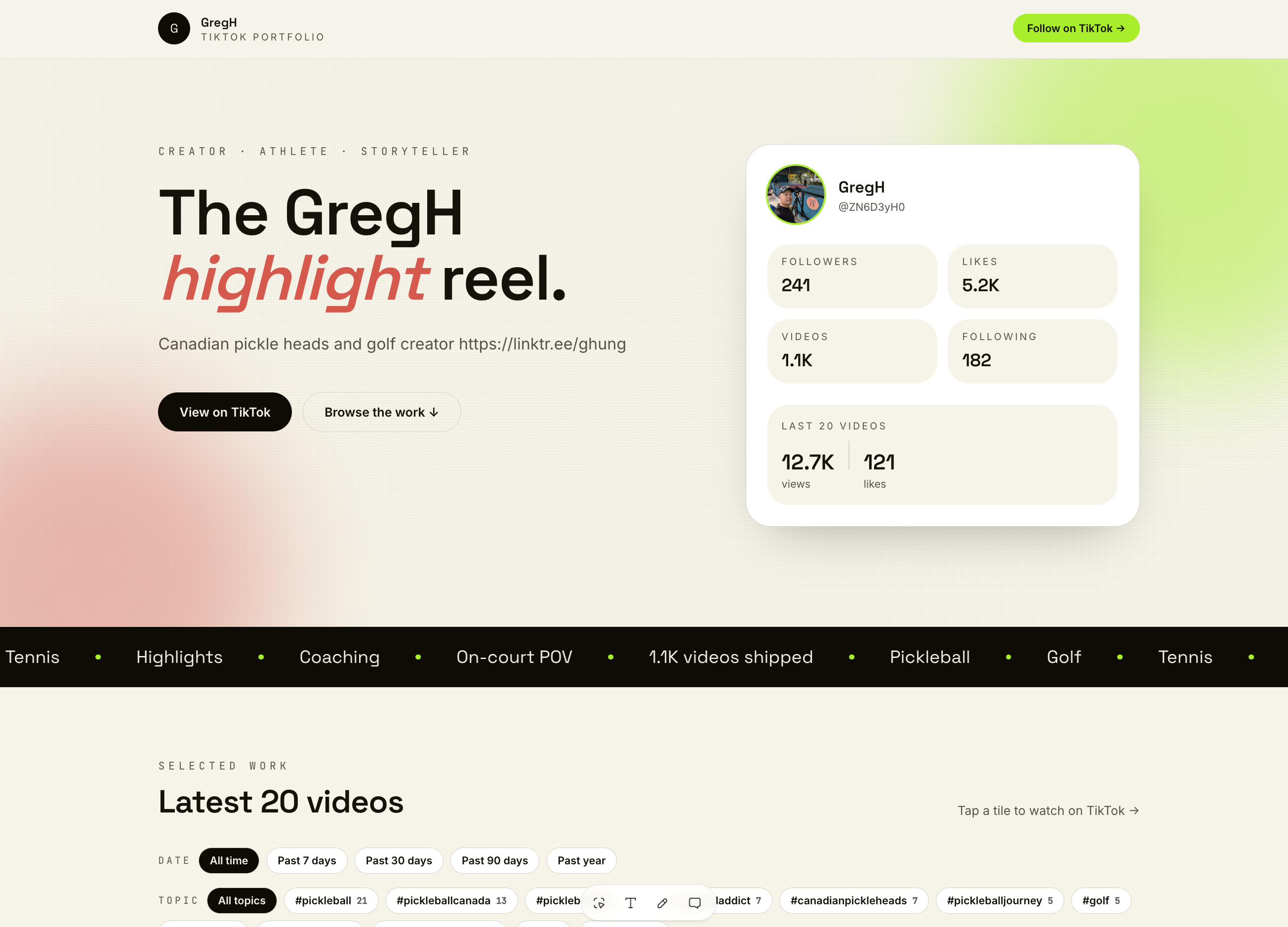 Tik Tok Reel Template