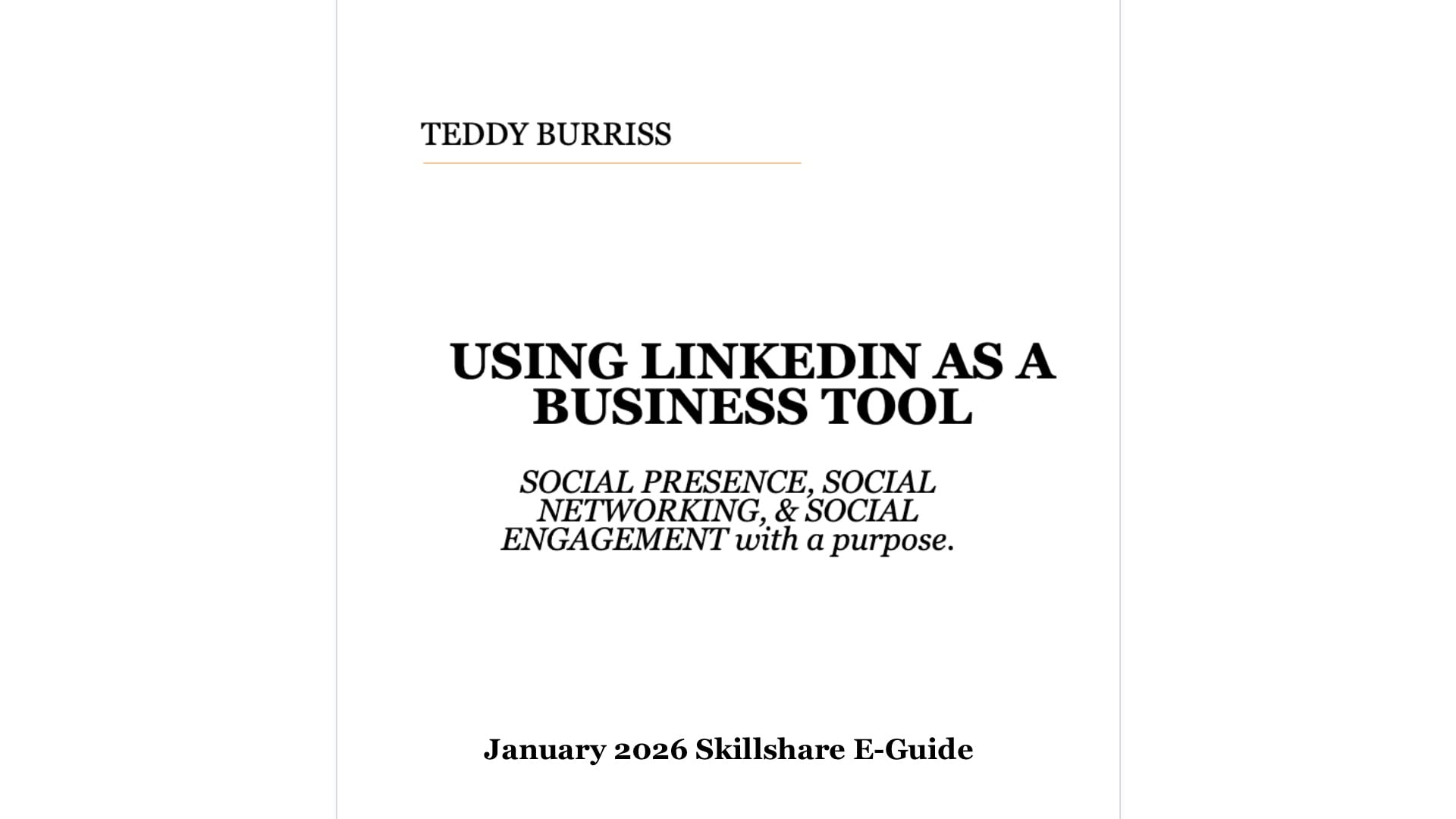 E-Guide - Using LinkedIn As a Business Tool