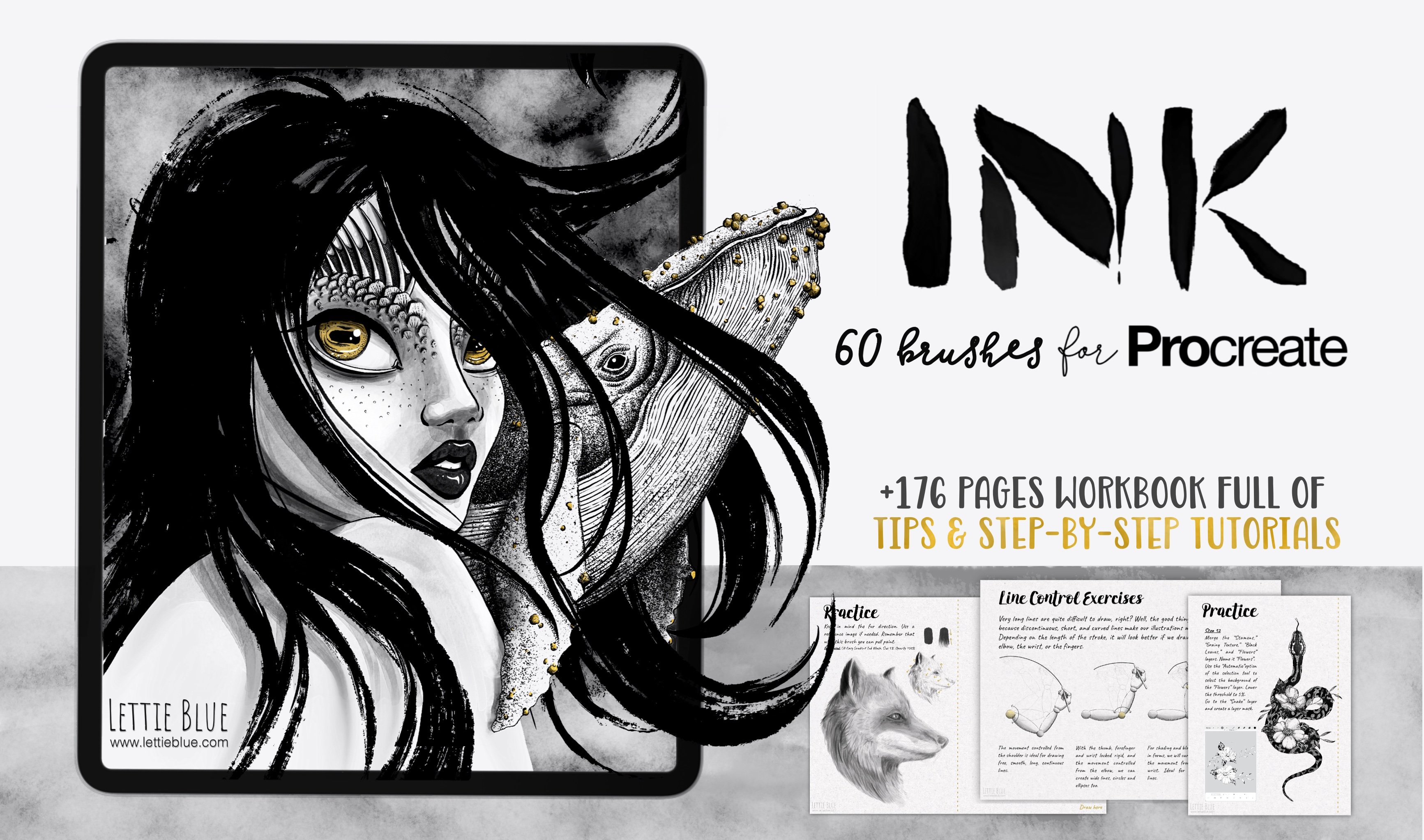 60 Ink Bushes for Procreate